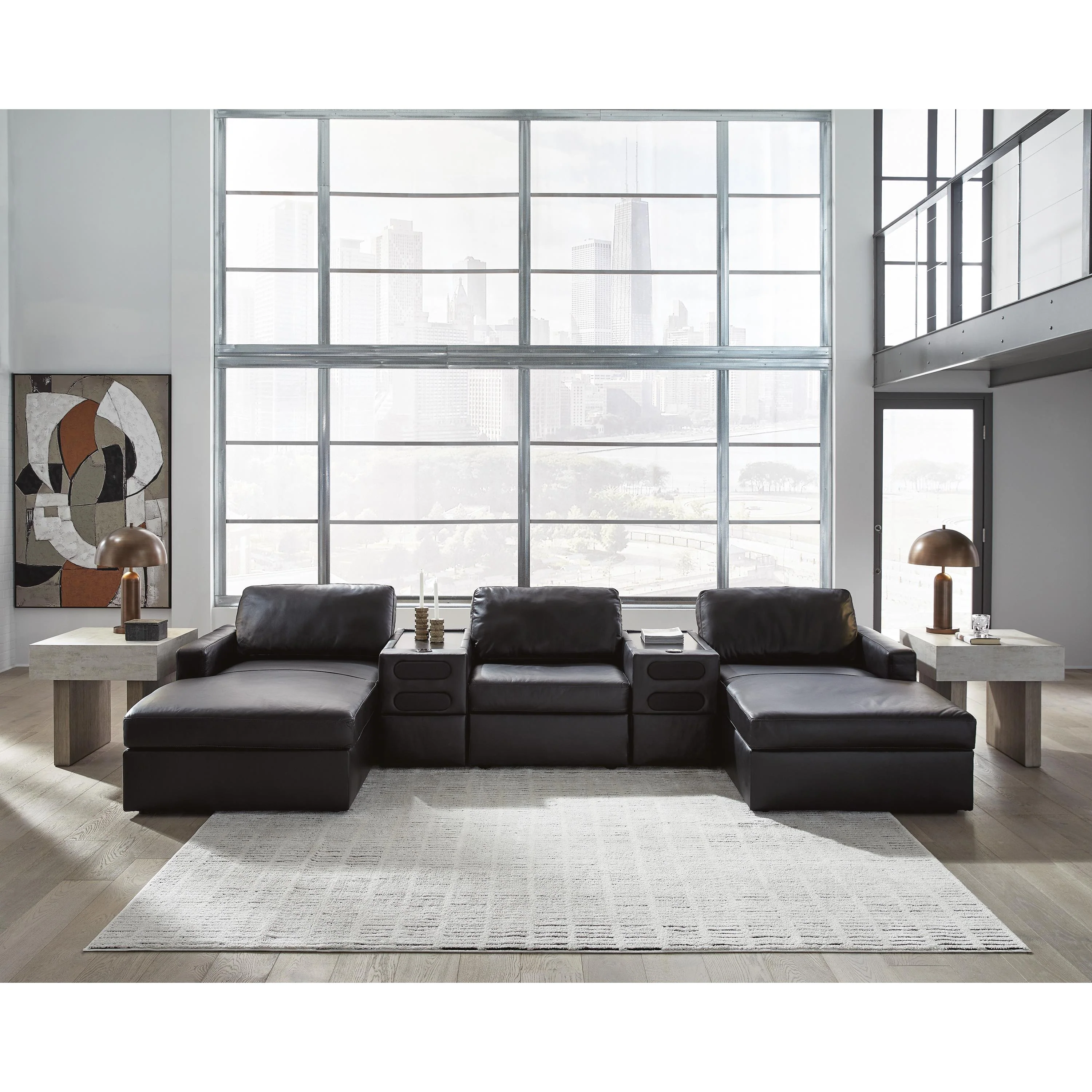 Signature Design by Ashley ModMax II 74305S49 5 pc Double Chaise Sectional with Audio Consoles - Image 1