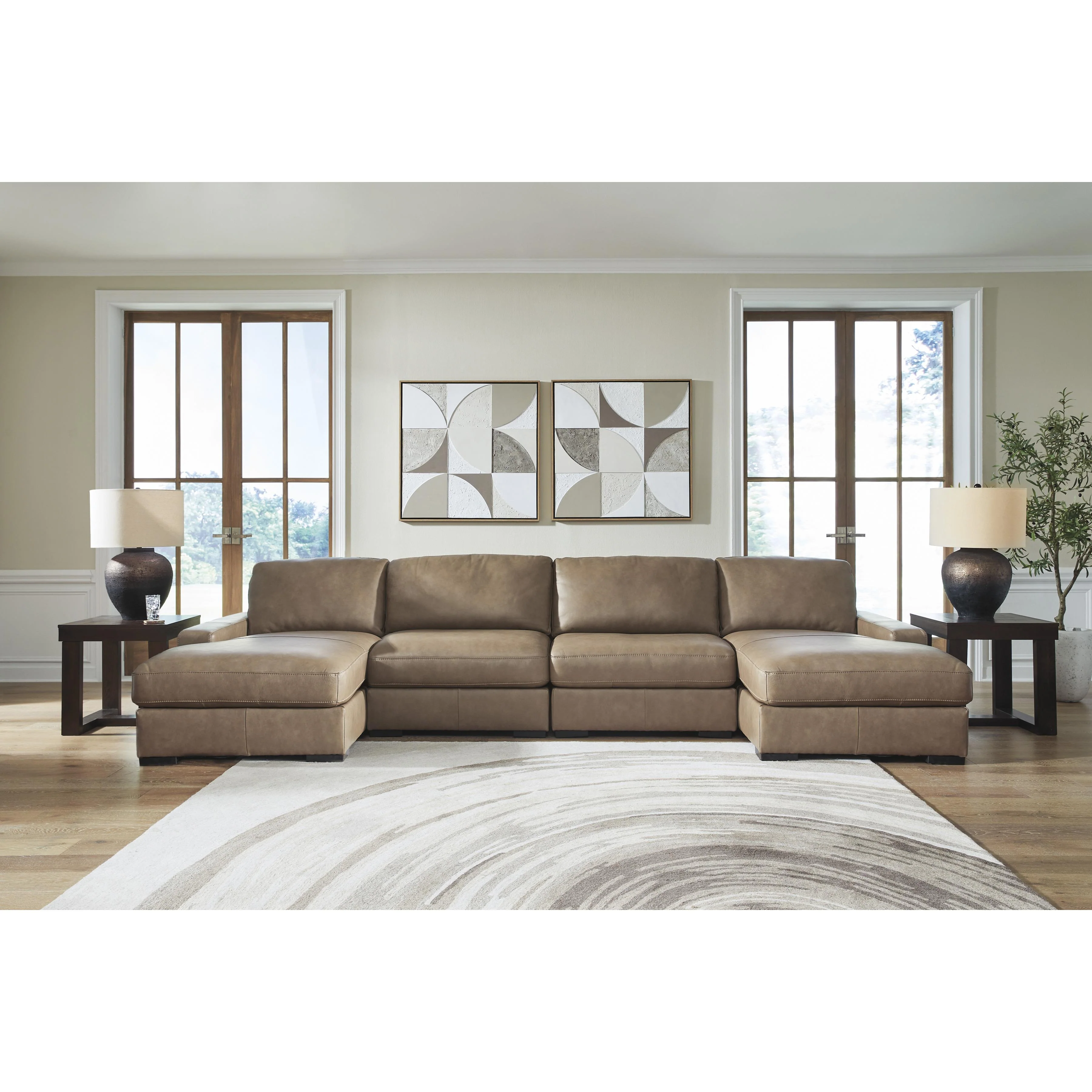 Benchcraft Veronella 76106S9 4 pc Double Chaise Sectional - Image 1