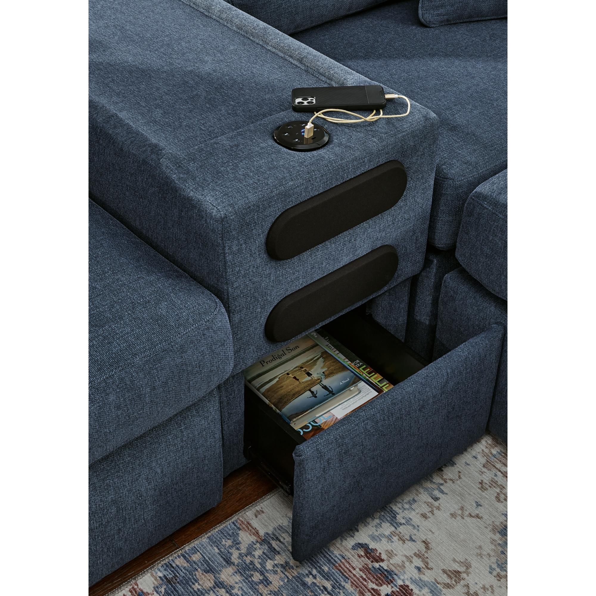 Signature Design by Ashley Modmax 92121S75 7 pc Sectional with Audio Console - Image 2
