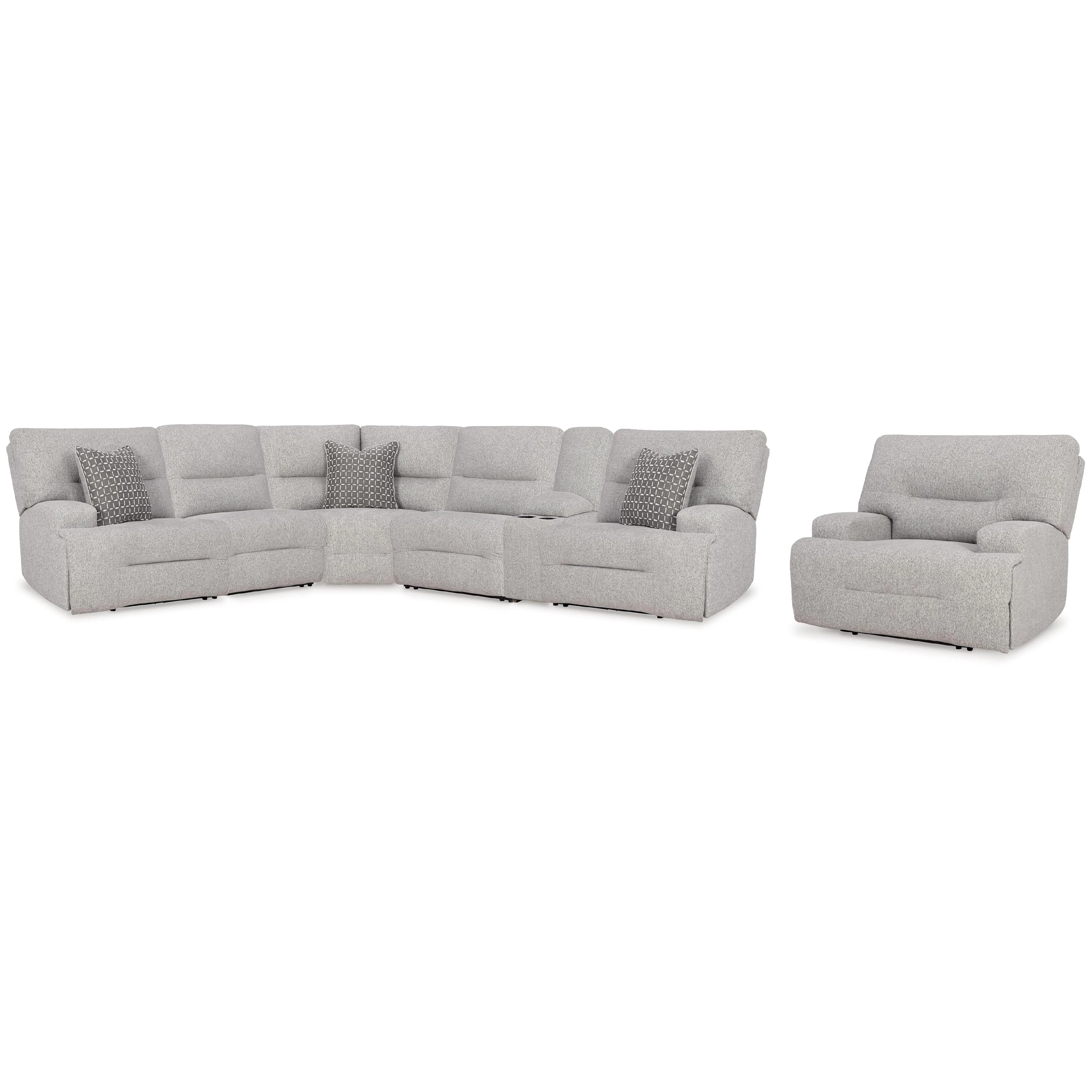 Signature Design by Ashley Acklen Place 93605S8 7 pc Power Reclining Sectional - Image 1
