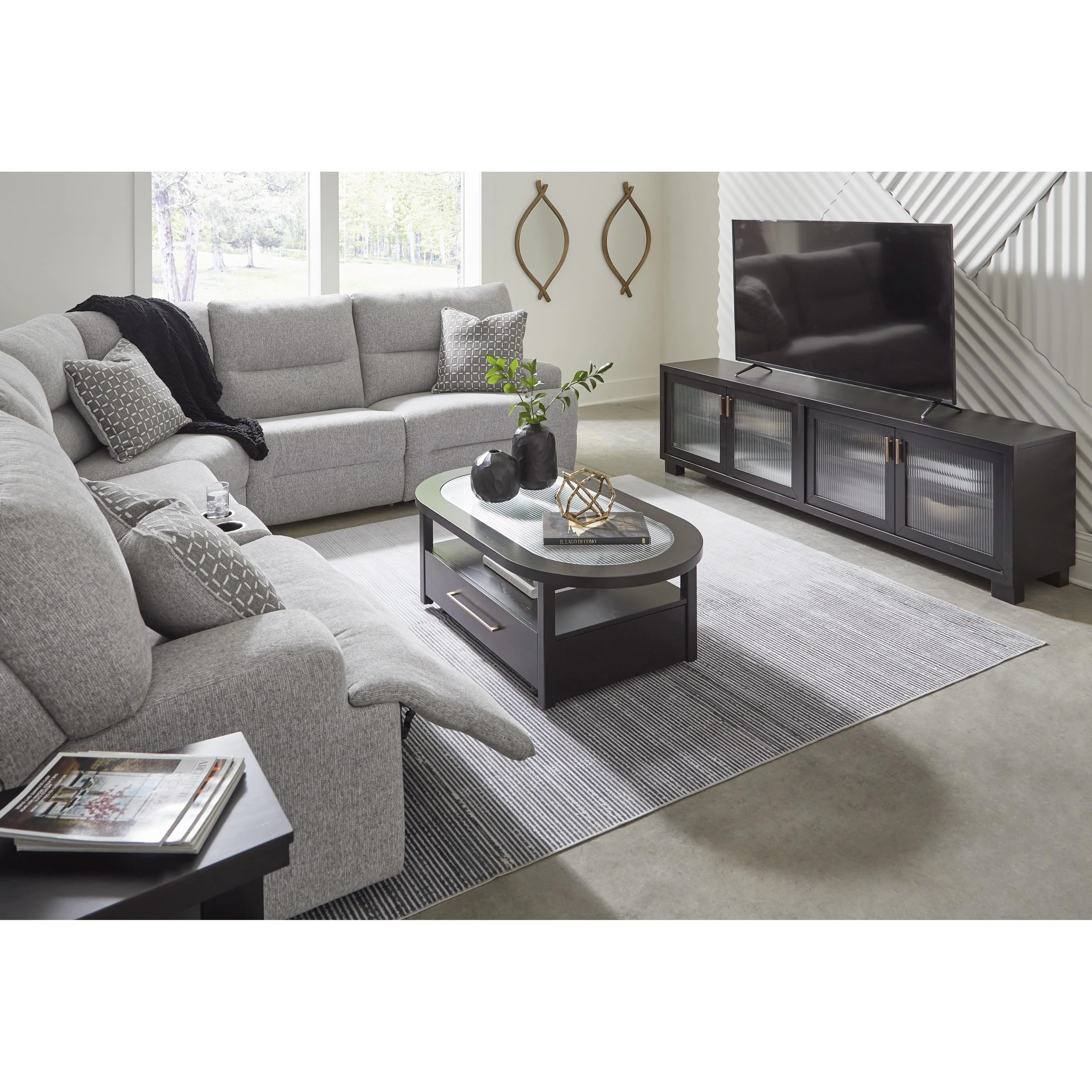 Signature Design by Ashley Acklen Place 93605S9 6 pc Power Reclining Sectional - Image 3