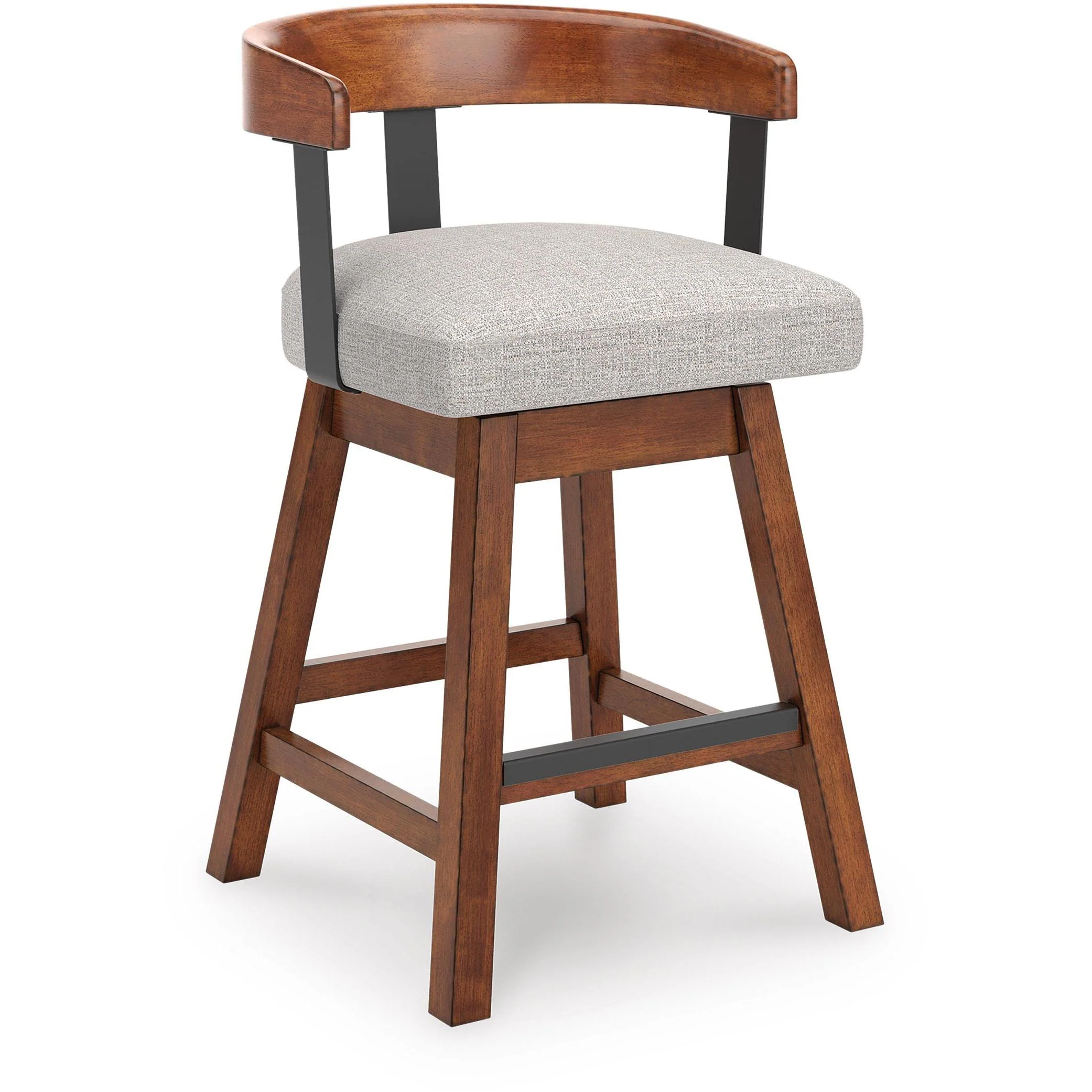 Signature Design by Ashley Ralene D594-224 Upholstered Swivel Barstool - Image 1