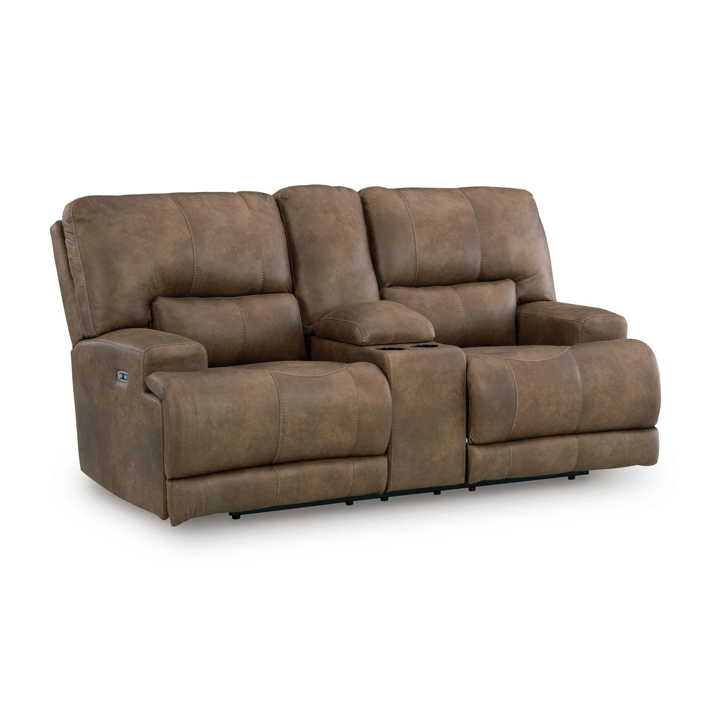 Signature Design by Ashley Beckley Place PC9180218 Power Reclining Loveseat with Console and Adjustable Headrest - Image 1