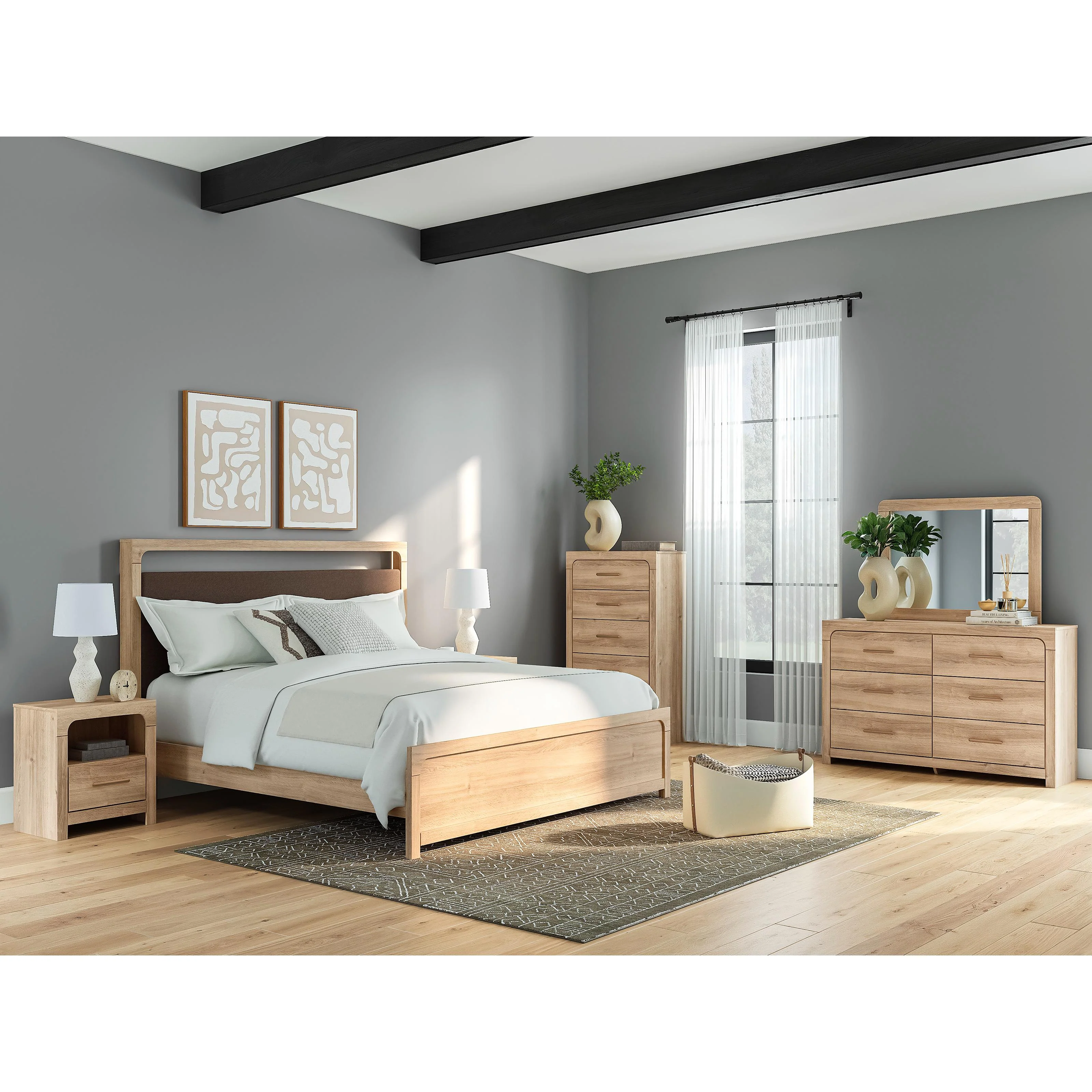 Signature Design by Ashley Kinlanni PCB1360-58 King Upholstered Panel Headboard - Image 3
