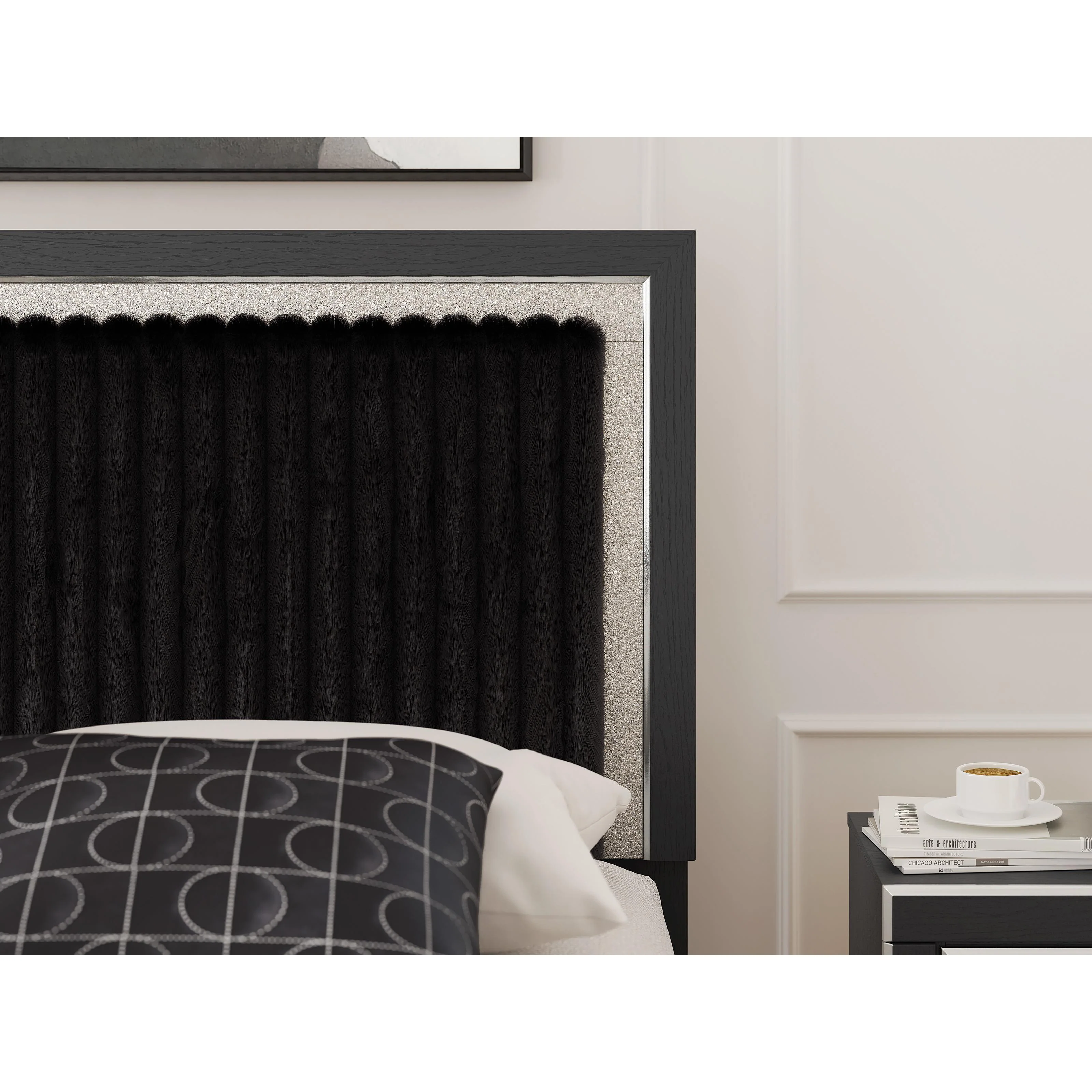 Signature Design by Ashley Zuraleus PCB3380-57 Queen Upholstered Panel Headboard - Image 3