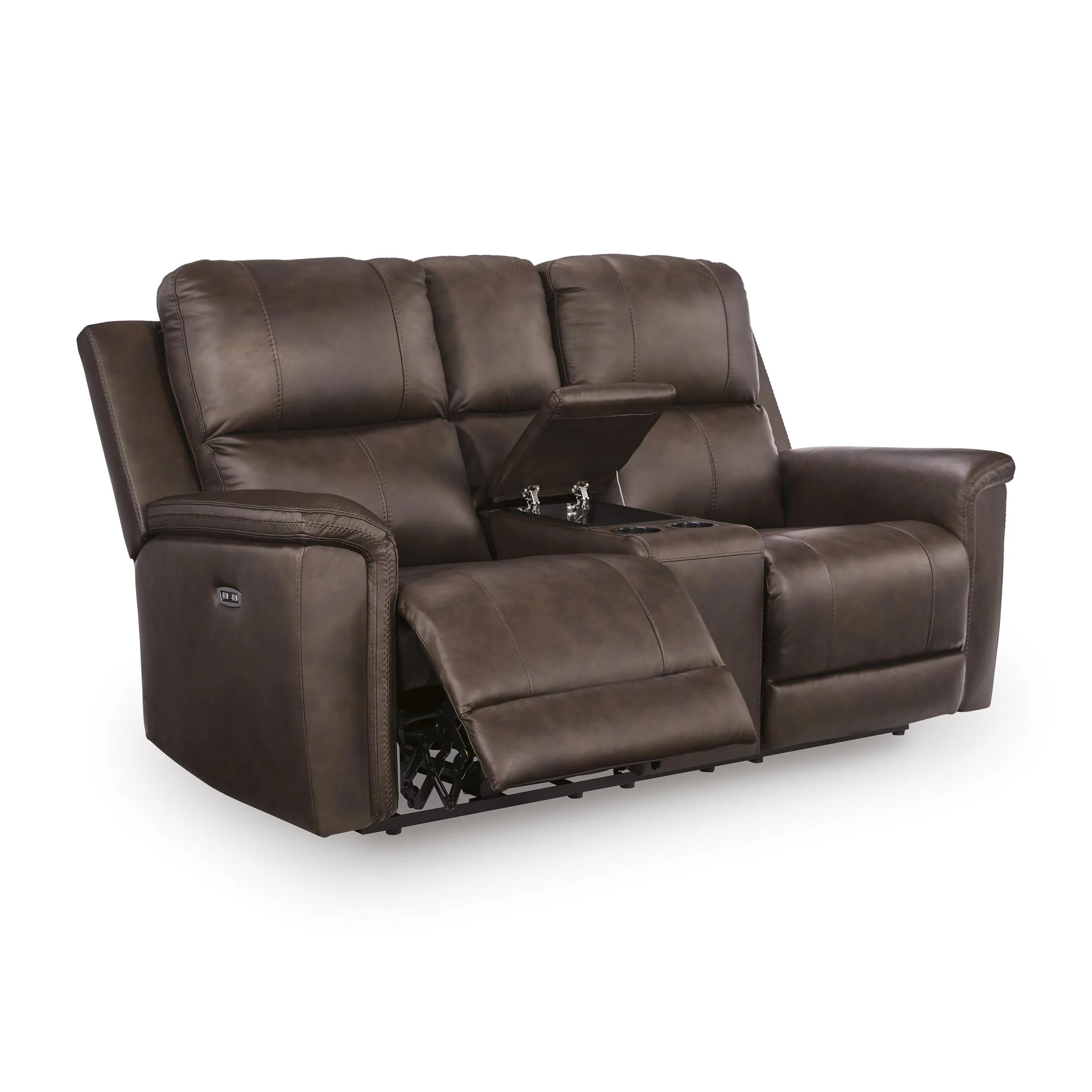 Signature Design by Ashley Bleckley PCU1200118 Power Reclining Loveseat with Console and Adjustable Headrest - Image 1
