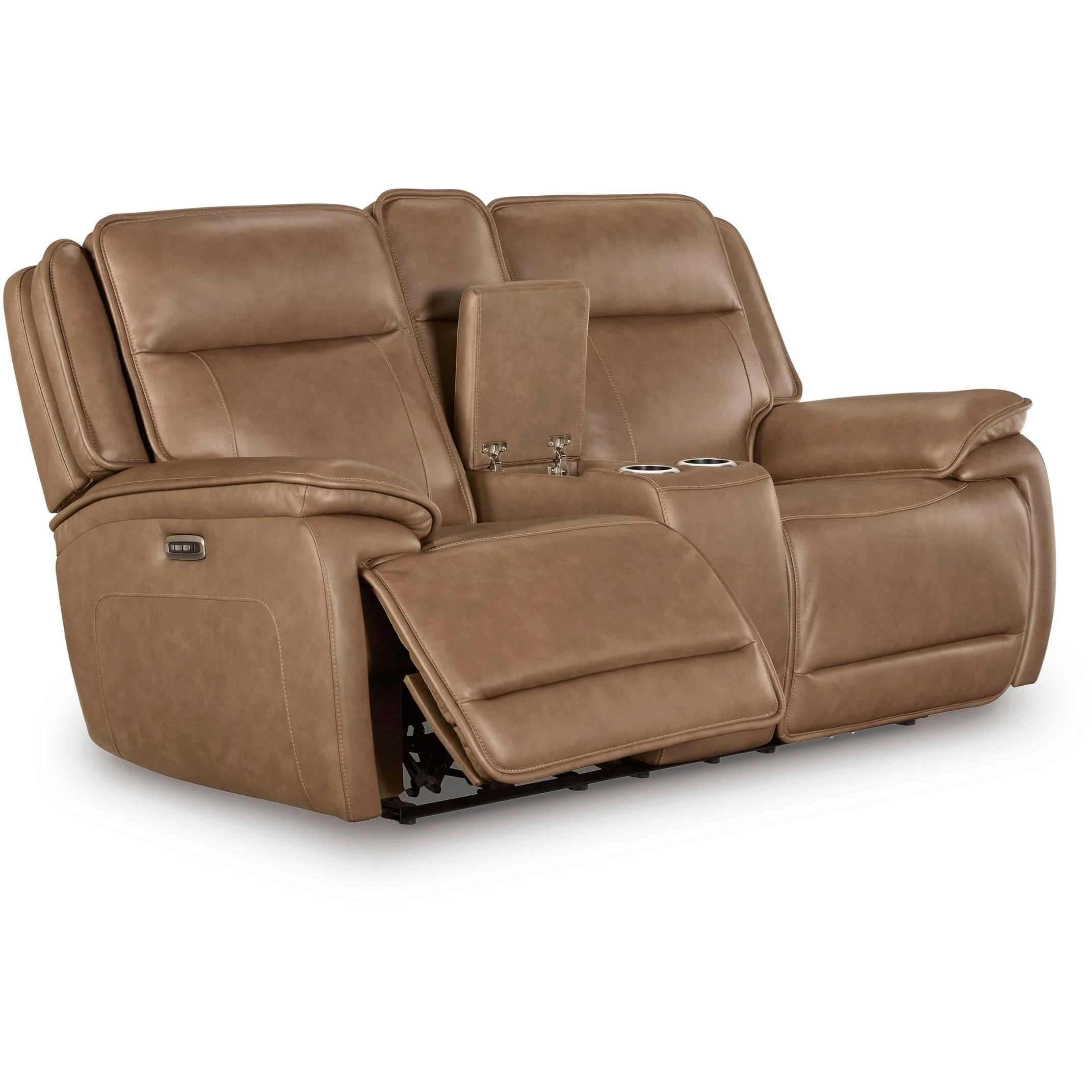 Signature Design by Ashley Glencroft PCU1240018 Power Reclining Loveseat with Console and Adjustable Headrest - Image 1