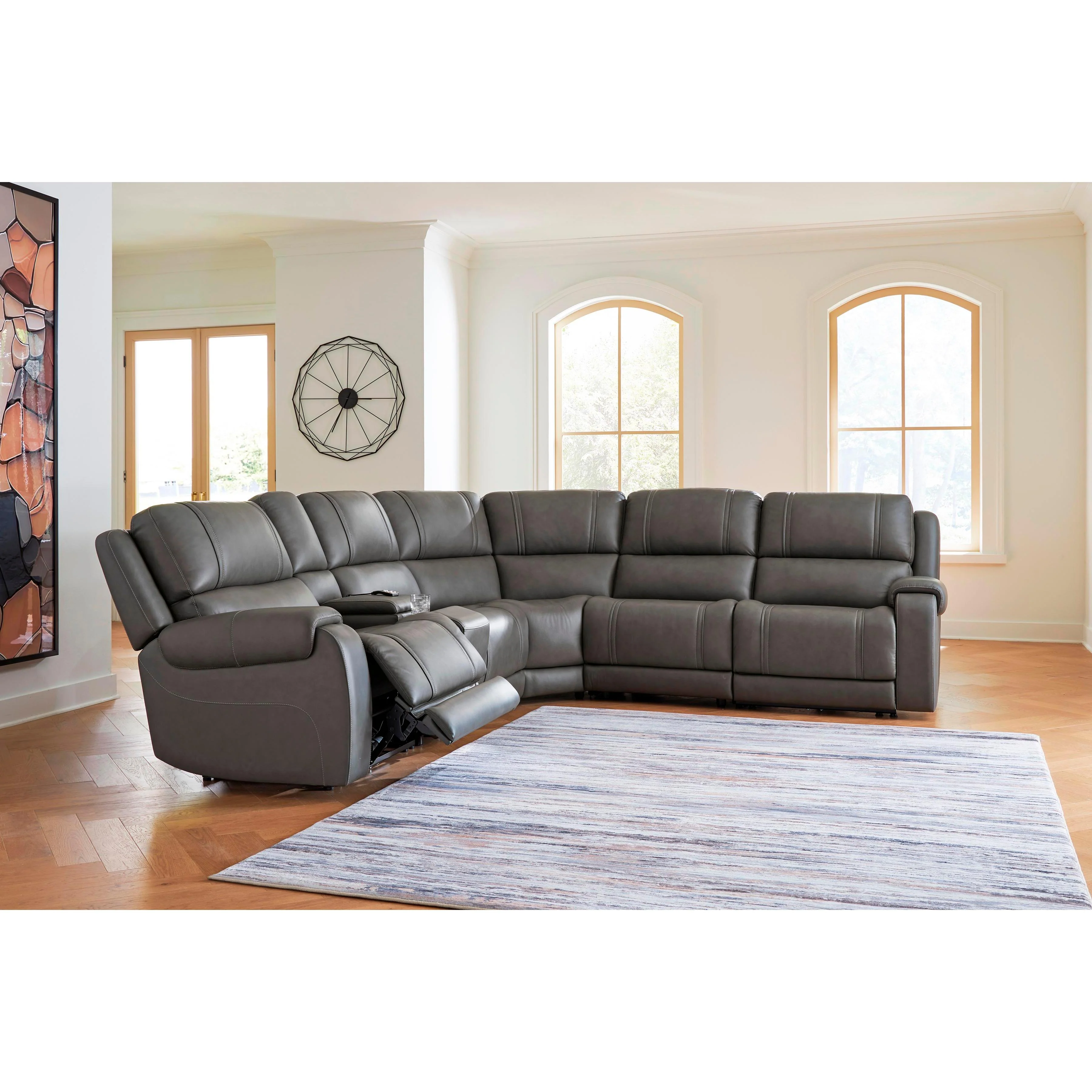 Signature Design by Ashley 5Z - Pittson PCU12600S5 6 pc Power Reclining Sectional - Image 2