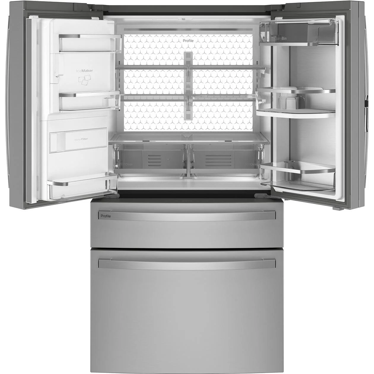 GE Profile 36-inch, 22.4 cu. ft. Counter-Depth French 4-Door Refrigerator with Wi-Fi PXD22BYPFS - Image 3