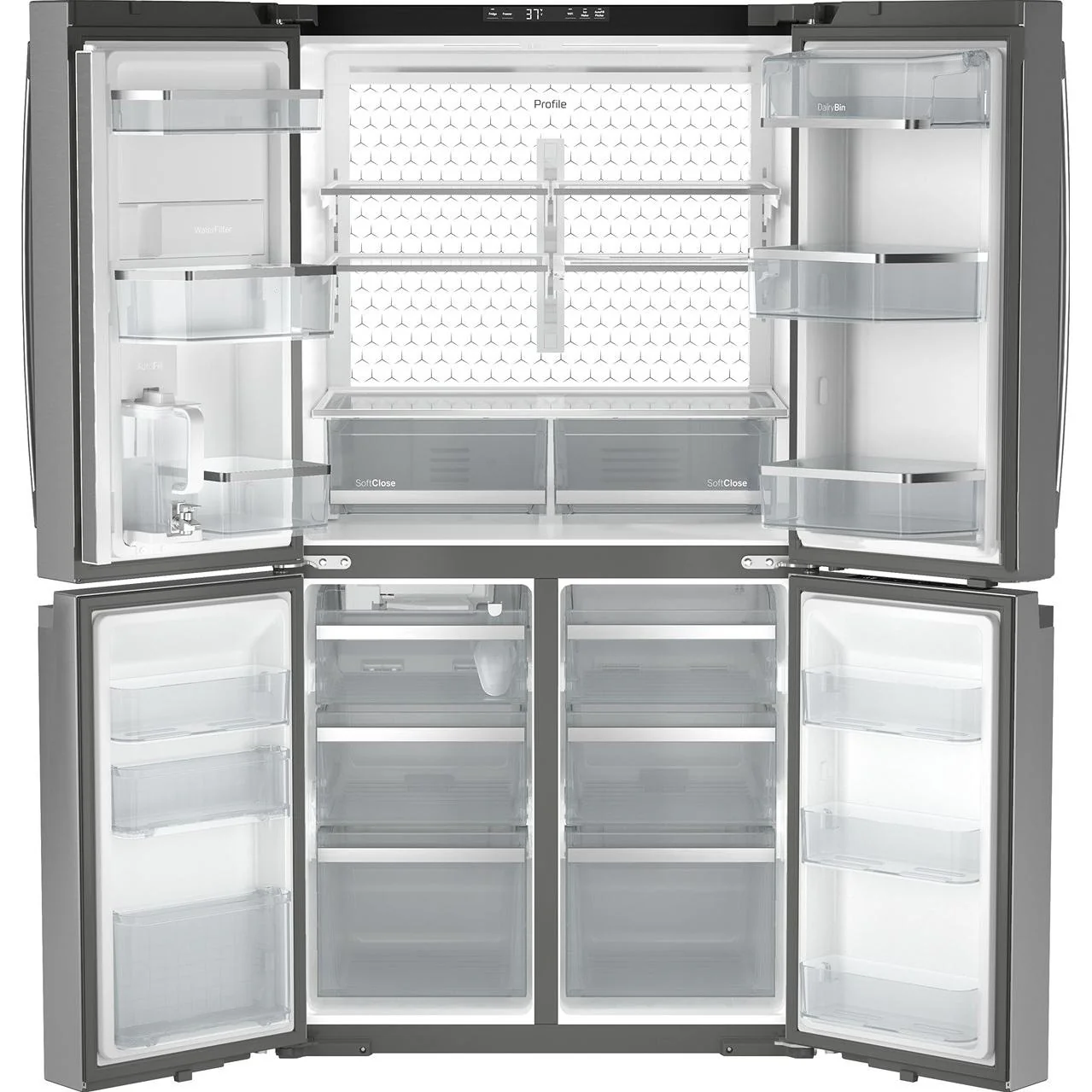 GE Profile 28.3 Cu. Ft. 4-Door Refrigerator with Dual-Dispense AutoFill Pitcher PAE28BYTFS - Image 3