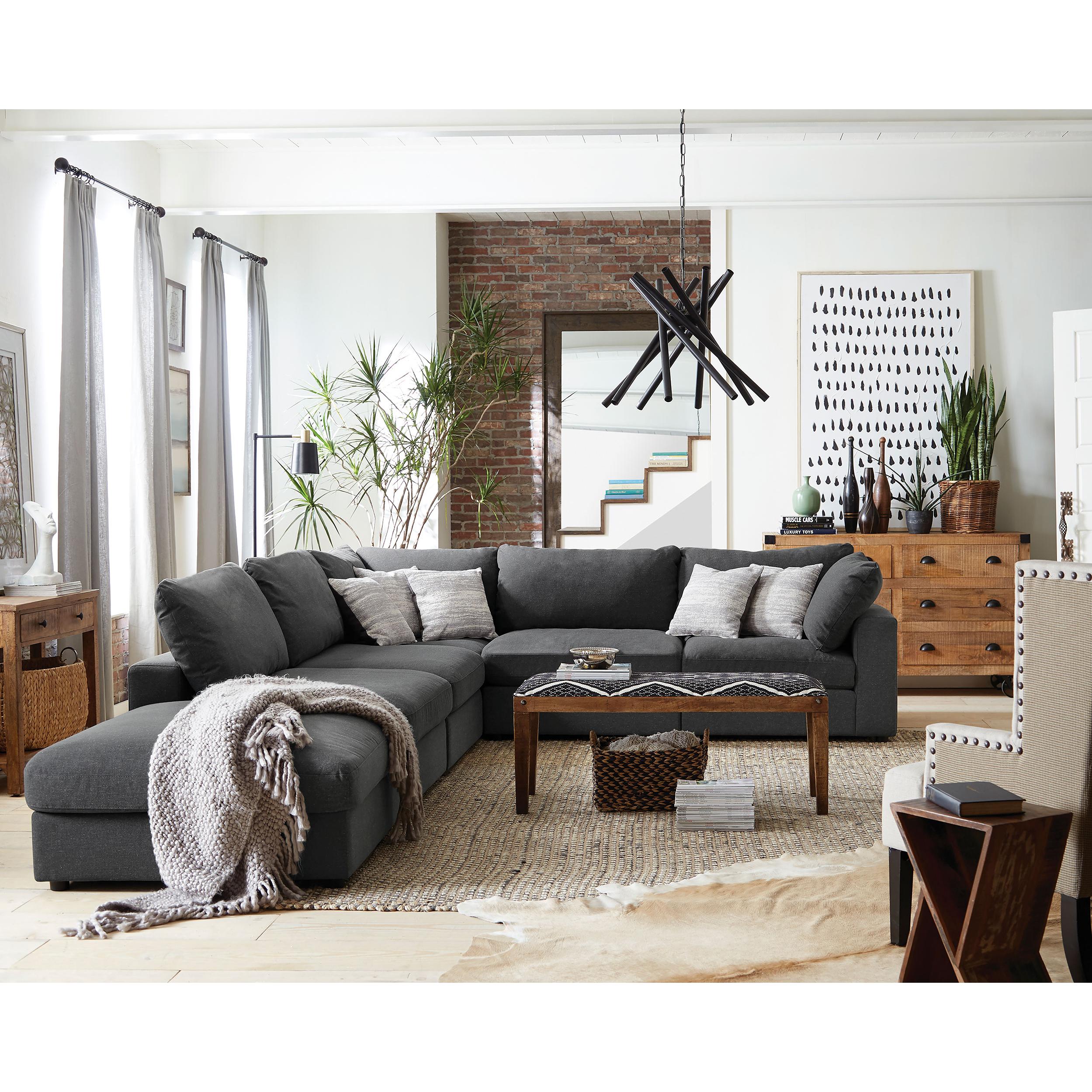 Coaster Furniture Serene 551324-SET 6 pc Upholstered Modular Sectional - Charcoal - Image 2