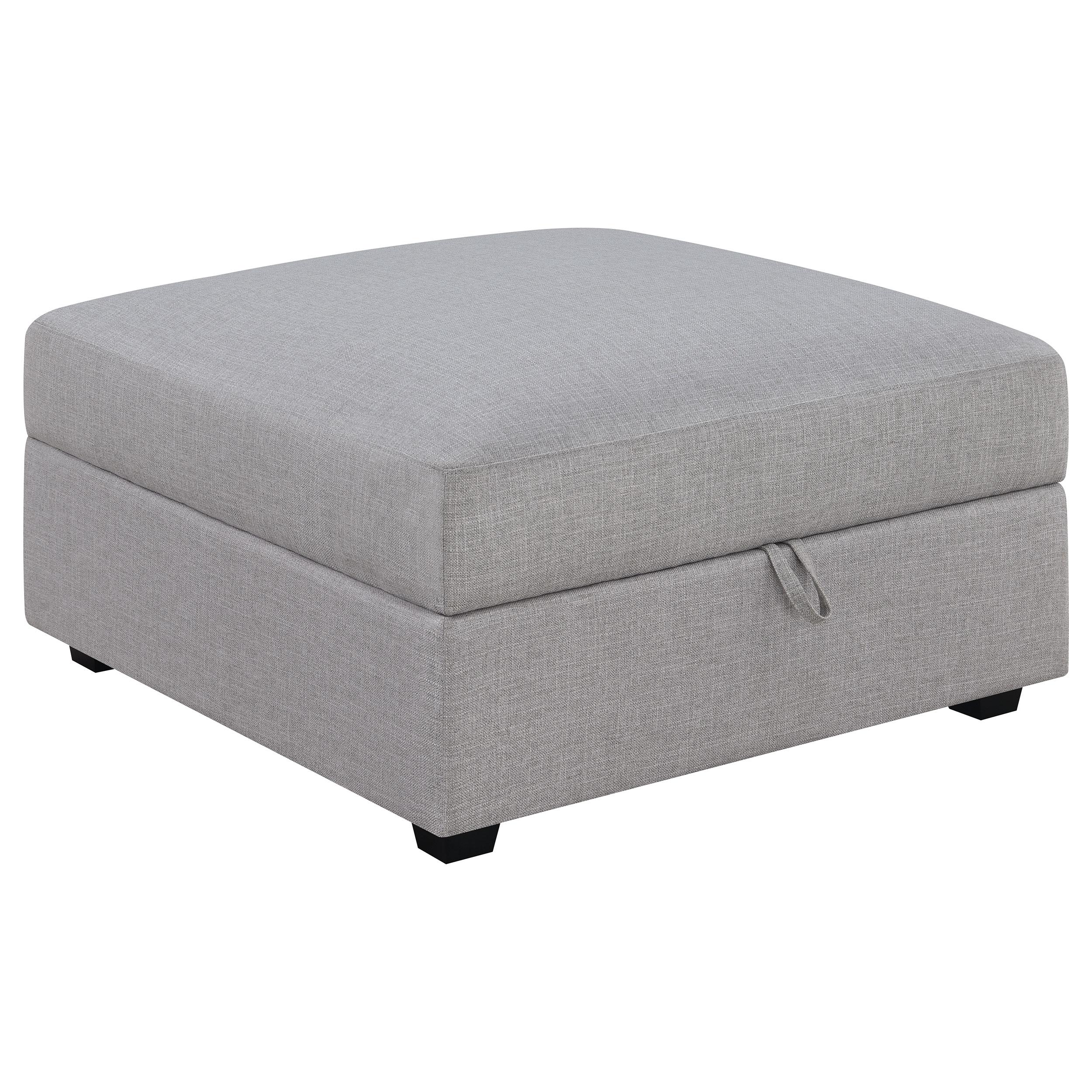 Coaster Furniture Cambria 551513 Square Upholstered Storage Ottoman – Grey
