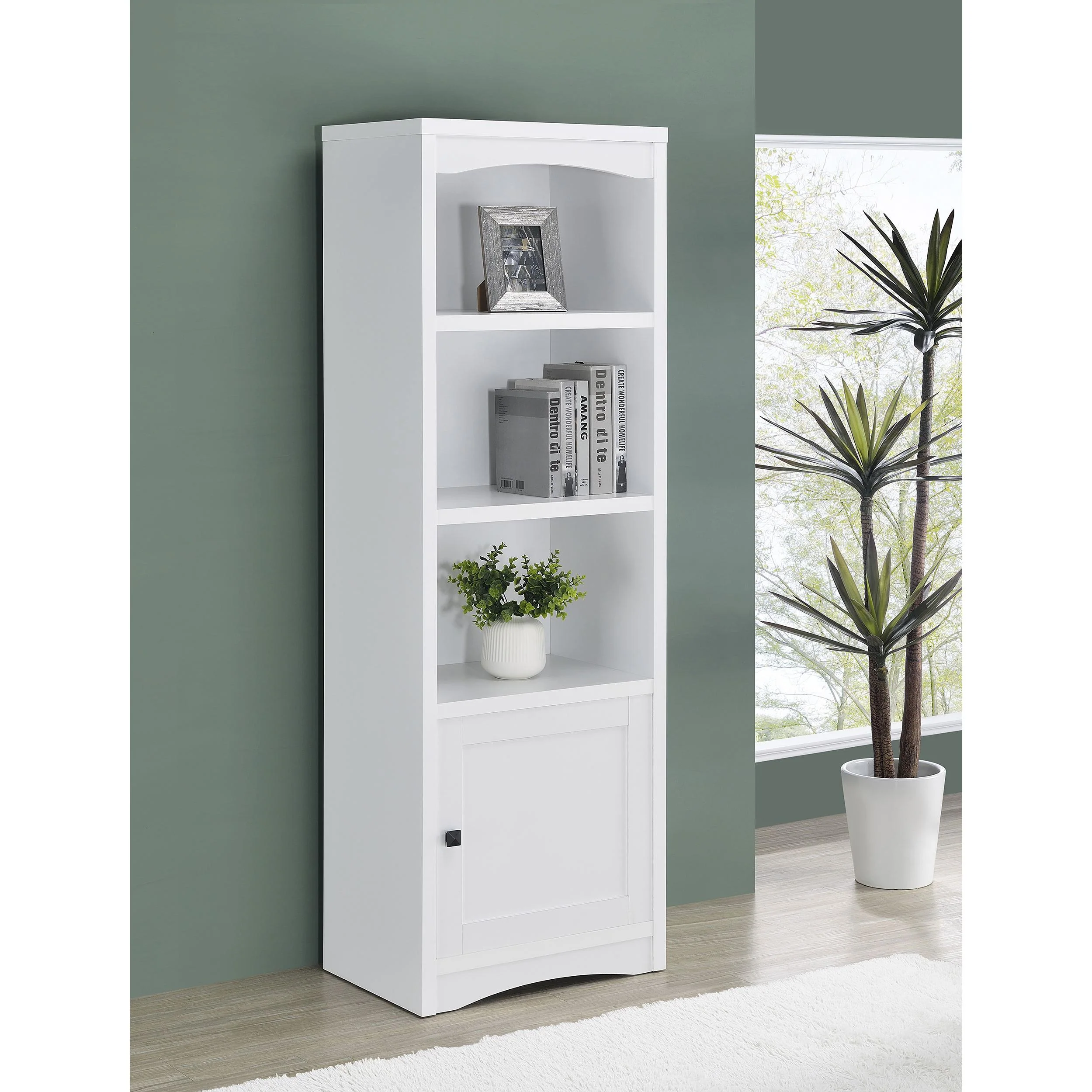 Coaster Furniture Laughlin 724114 3-shelf Engineered Wood Media Tower - White - Image 2