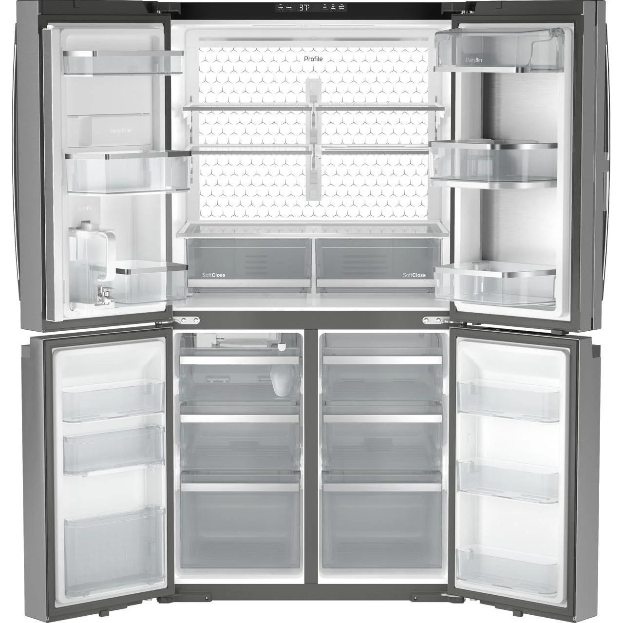 GE Profile 22.9 Cu. Ft. 4-Door Refrigerator with Dual-Dispense AutoFill Pitcher PHD23BYWFS - Image 2