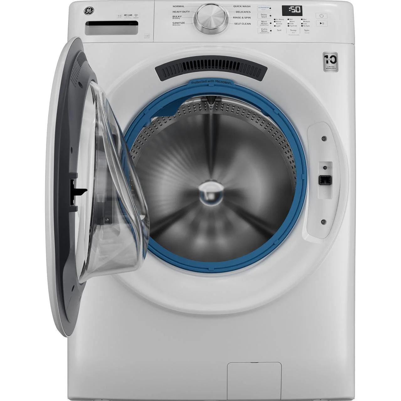 GE 4.6 cu. ft. Smart Front Load Washer with UltraFresh Vent System with OdorBlock™ GFW350SSYWW - Image 2