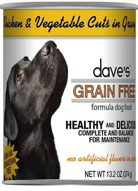 Daves Grain Free Wet Dog Food 13oz Chicken and Veggie - Image 1