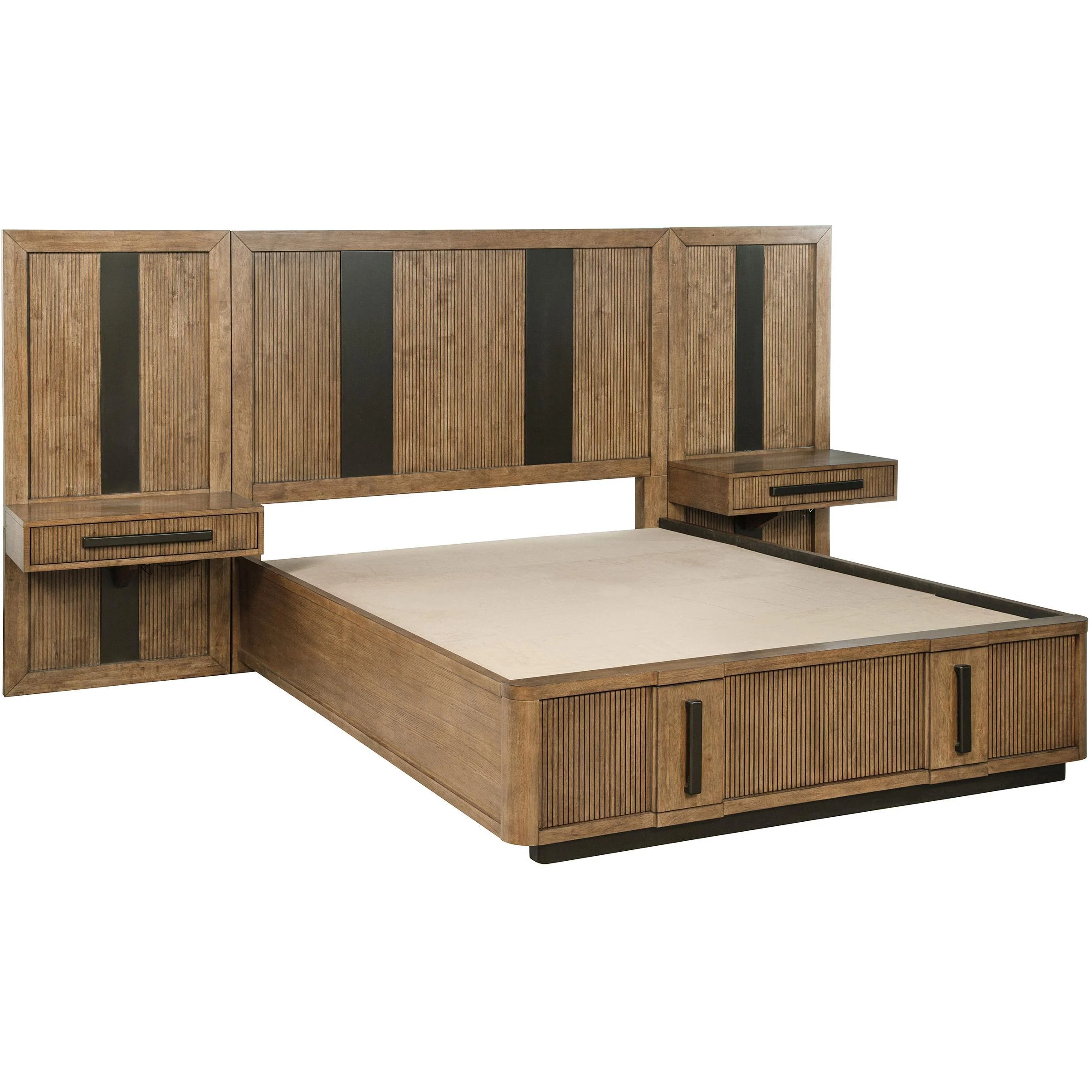 Coaster Furniture Terrace 224900KE-S3P King Wall Panel Storage Bed - Ash Brown - Image 1