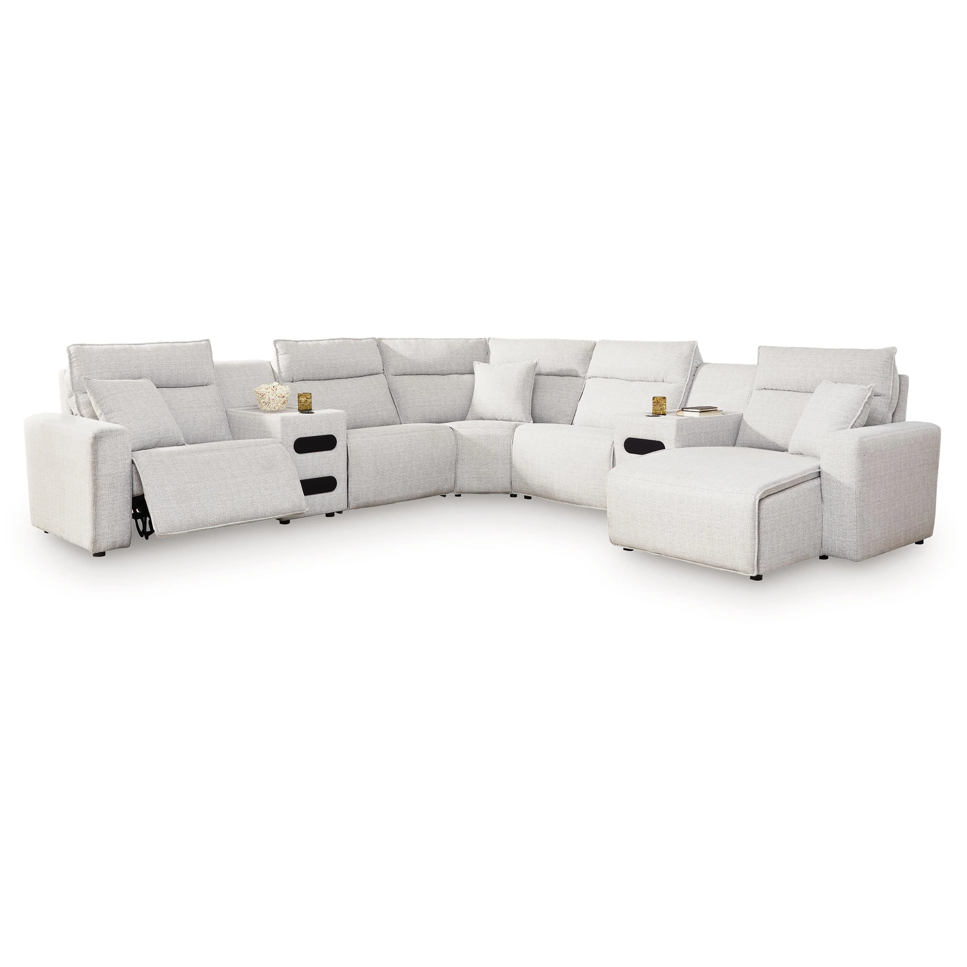 Signature Design by Ashley ModMax II 65907S7 7 pc Power Reclining Sectional with Chaise and Audio Consoles - Image 1