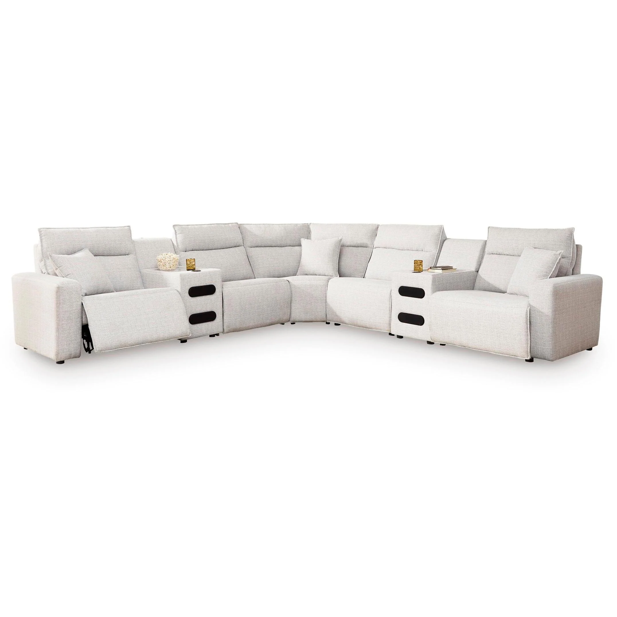 Signature Design by Ashley ModMax II 65907S9 7 pc Power Reclining Sectional with Chaise and Audio Consoles - Image 1