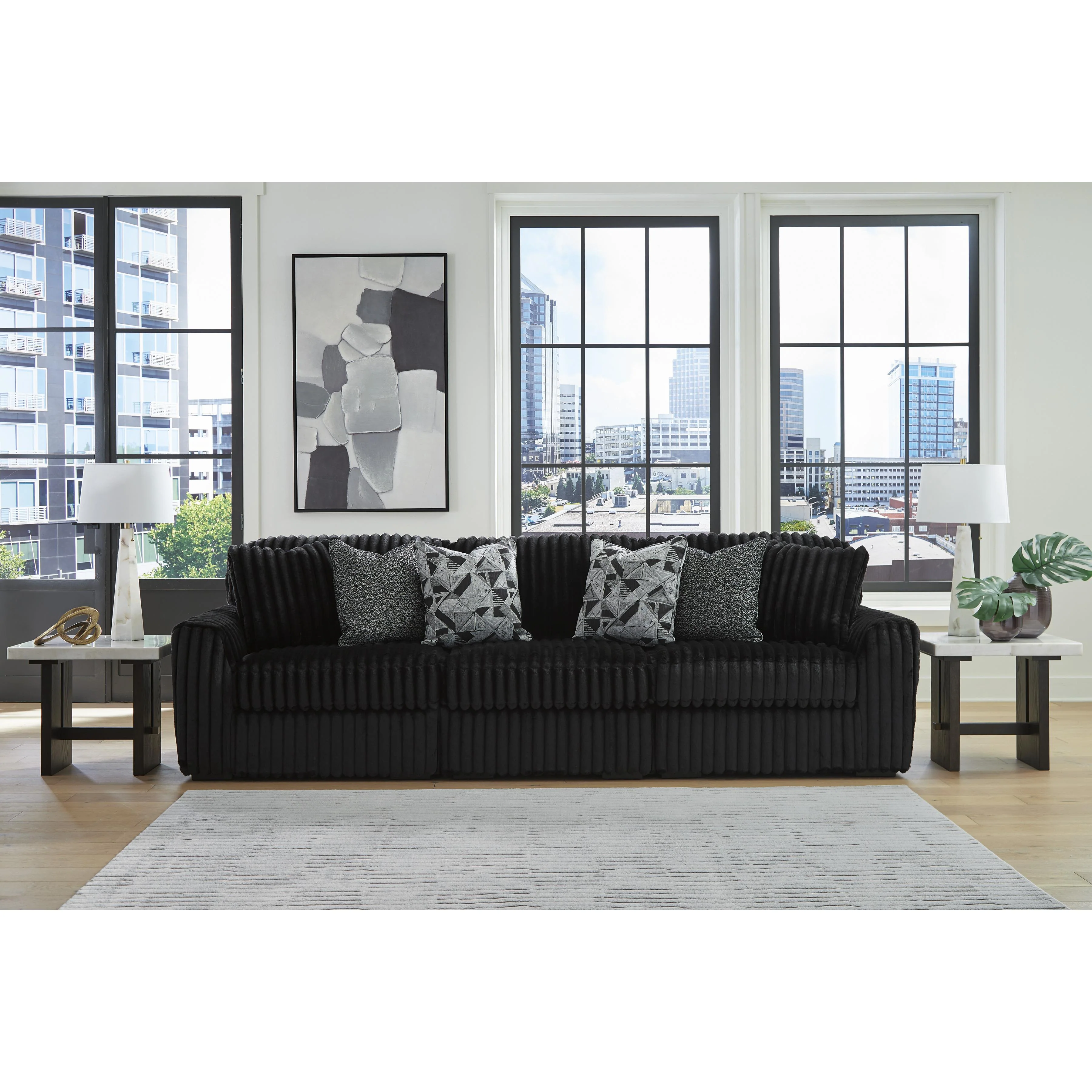 Signature Design by Ashley Midnight-Madness 98103S12 3 pc Sectional Sofa - Image 1
