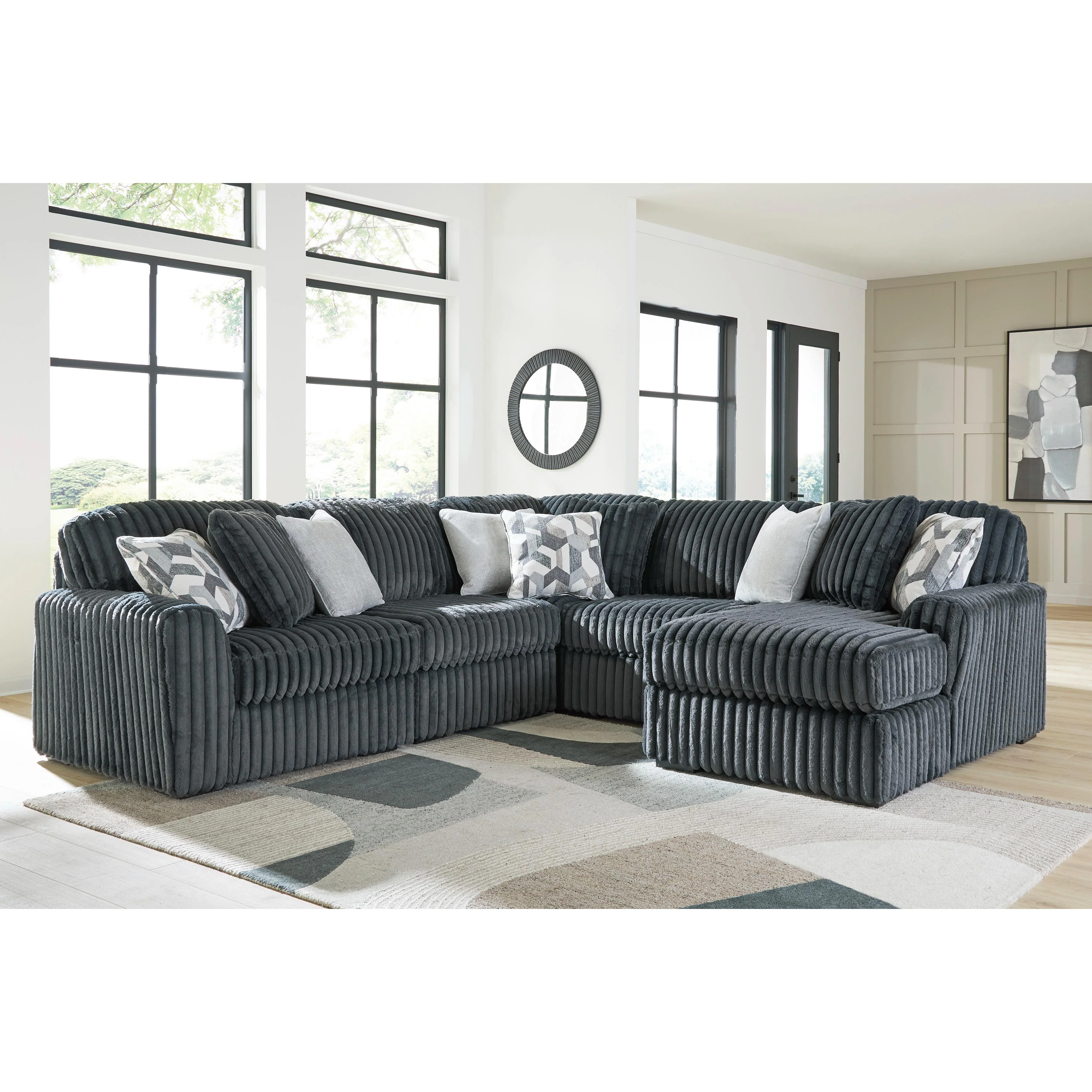 Signature Design by Ashley Midnight-Madness 98105S23 5 pc Sectional with Chaise - Image 2