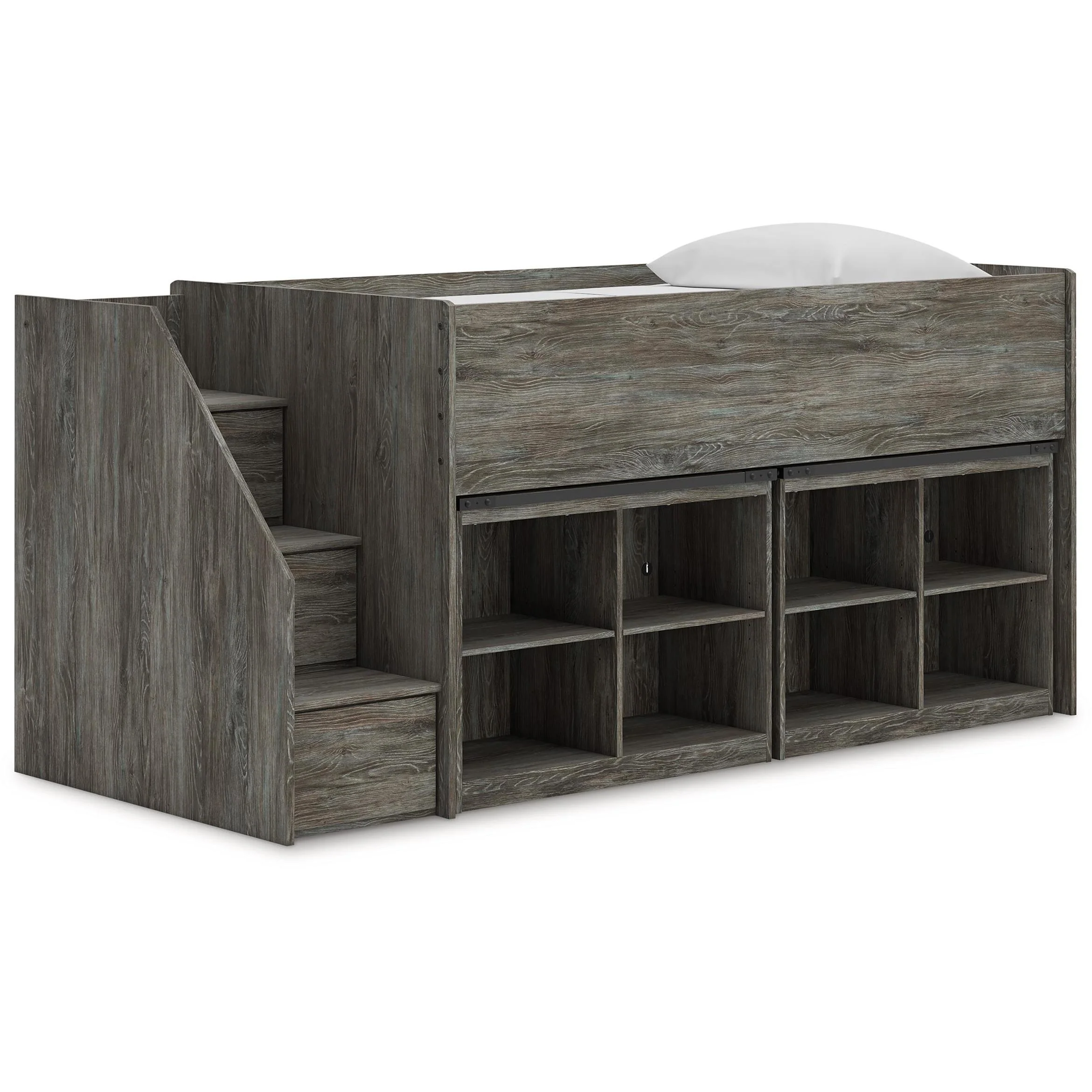 Signature Design by Ashley Frandern B4480B25 Twin Loft Bed with Bookcase Storage - Image 1