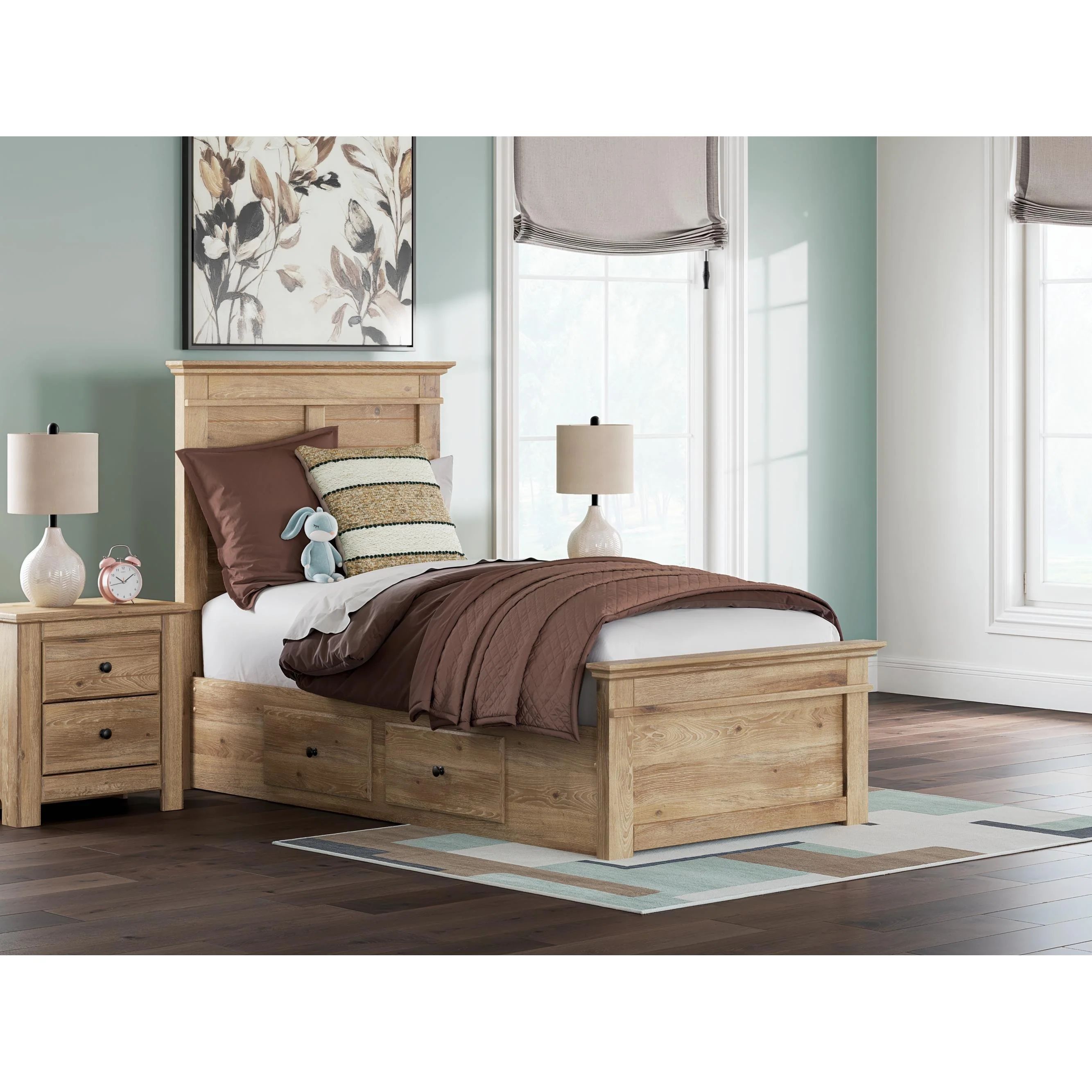 Signature Design by Ashley Makidern PCB1170B26 Twin Panel Storage Bed - Image 2