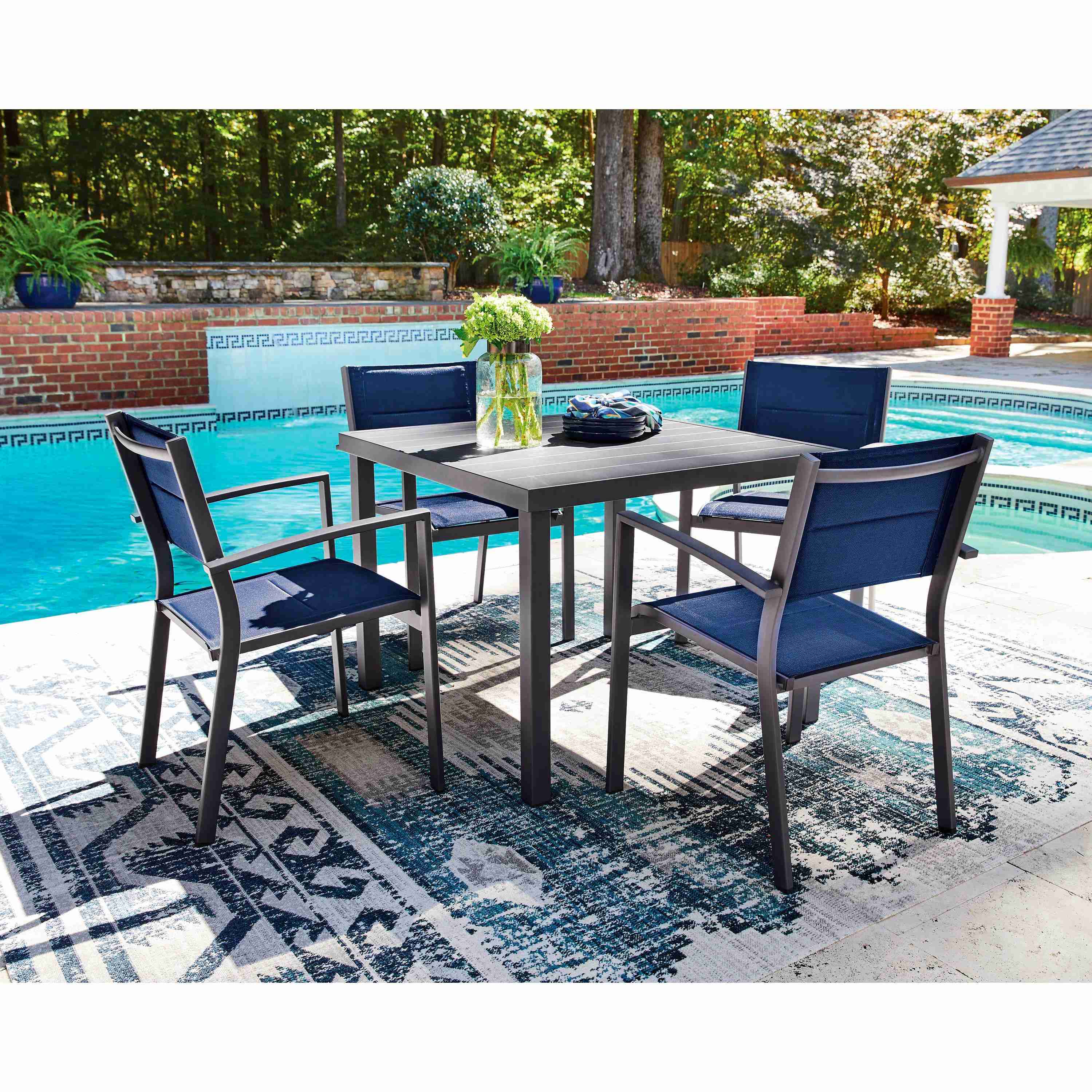 Signature Design by Ashley Rocky Creek PCP326-615 Square Dining Table with Umbrella Option - Image 3