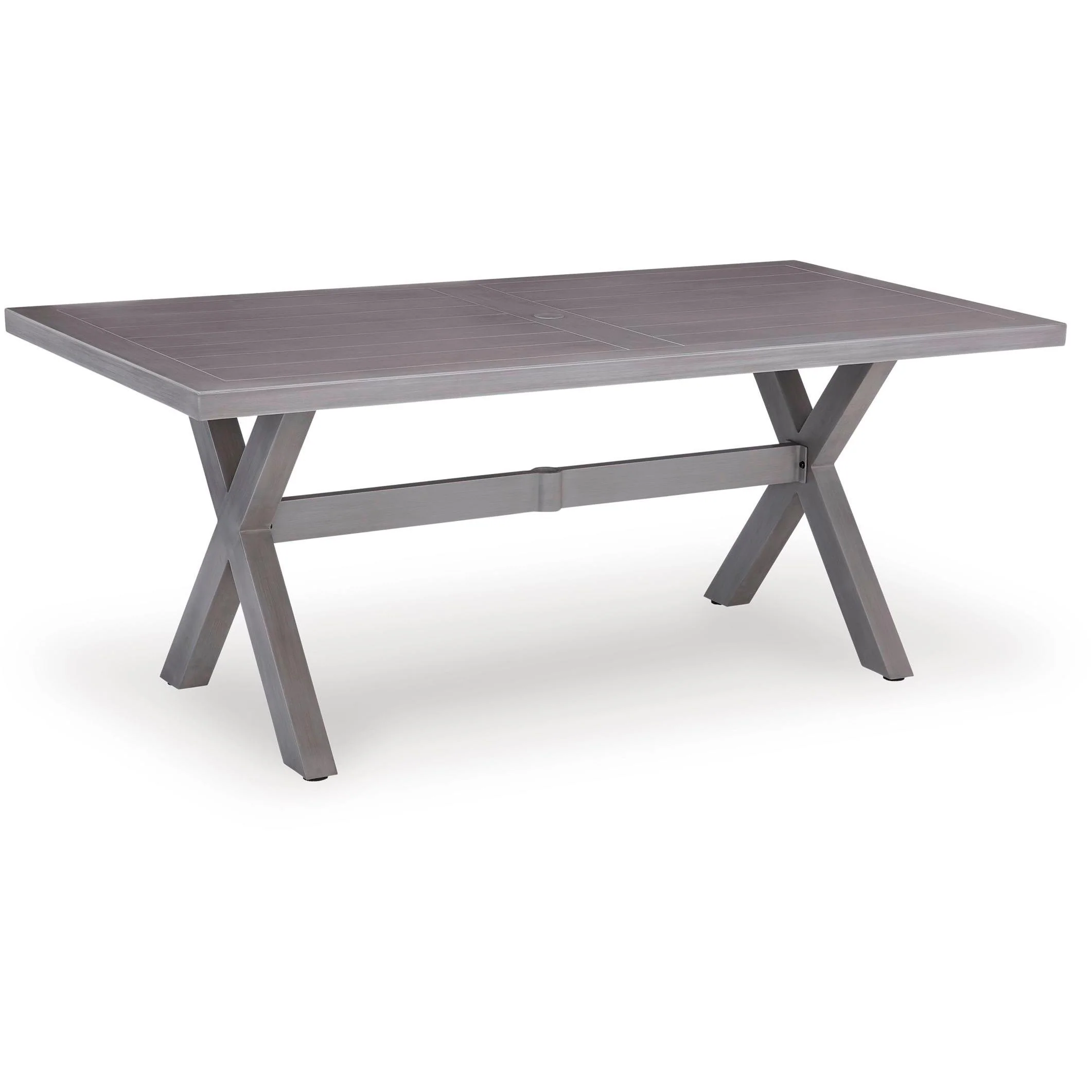 Signature Design by Ashley Half Moon Beach PCP418-625 Rectangular Dining Table with Umbrella Option - Image 1