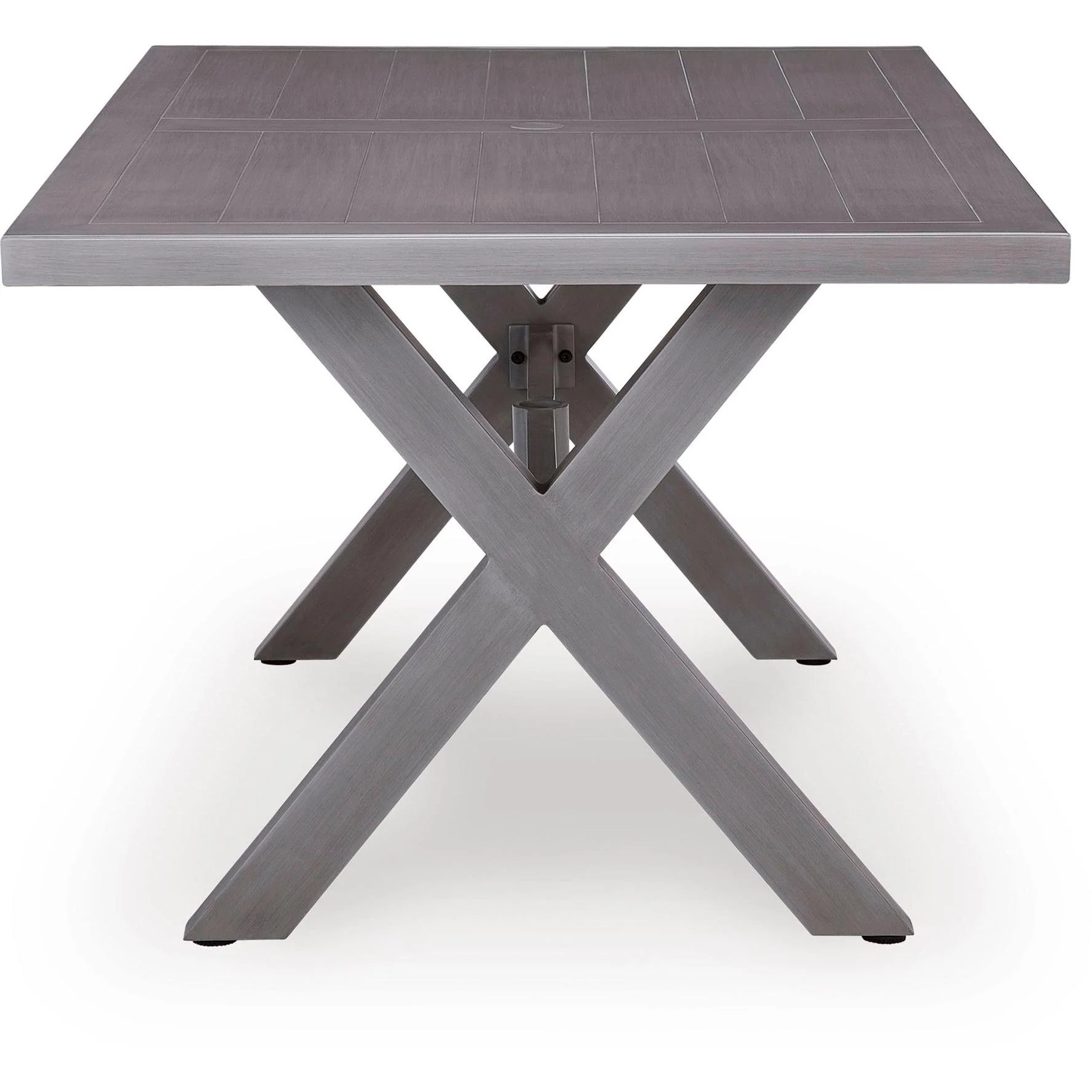 Signature Design by Ashley Half Moon Beach PCP418-625 Rectangular Dining Table with Umbrella Option - Image 3