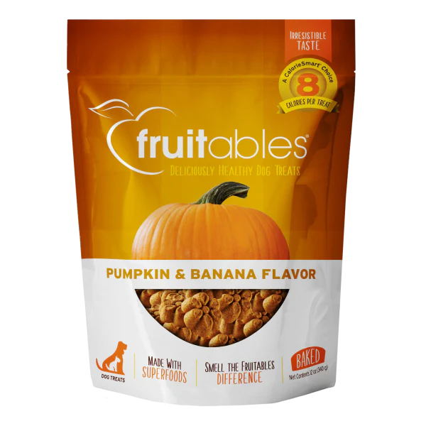 Fruitables Dog Crunchy Treats Pumpkin & Banana 12oz - Image 1