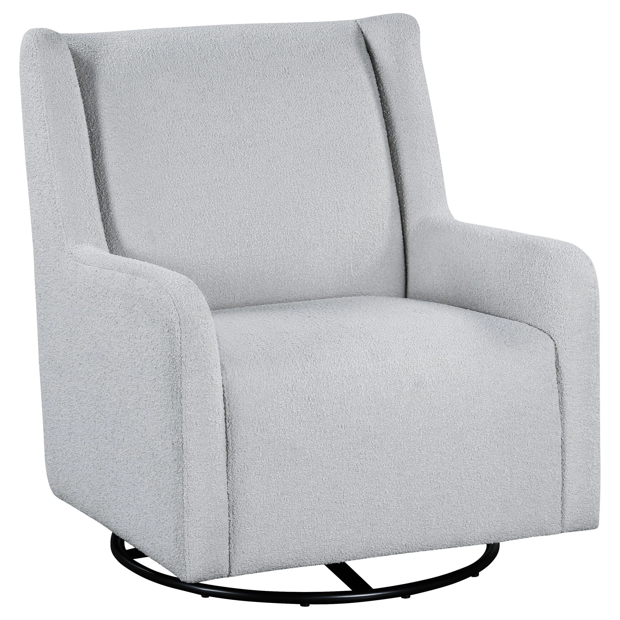 Coaster Furniture Serra 902454 Boucle Upholstered Swivel Glider - Dove Grey - Image 1