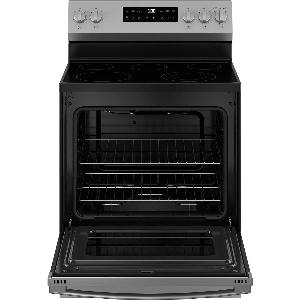 GE 30-inch Freestanding Electric Range with Crisp Mode GRF500SVSS - Image 3