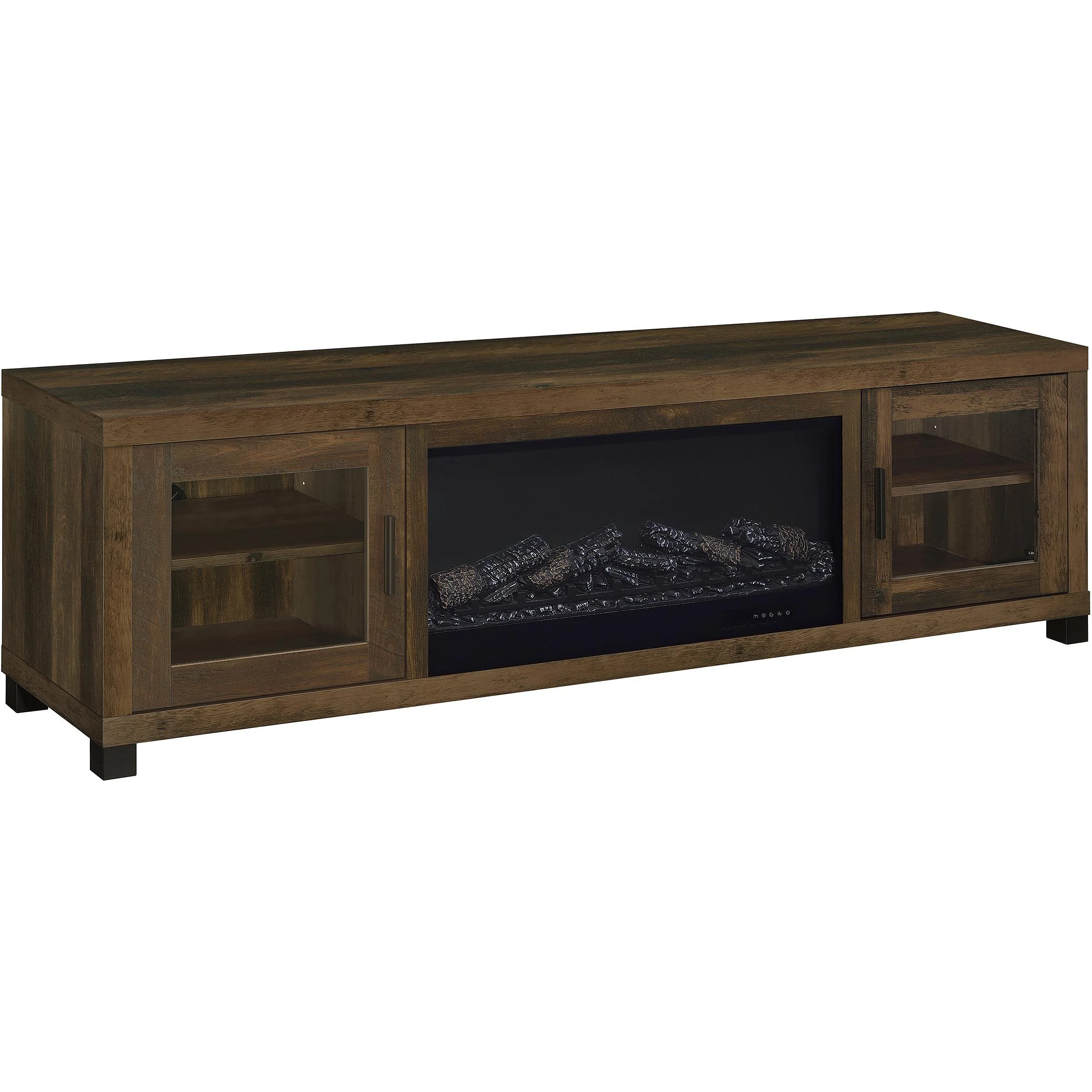 Coaster Furniture Havering 722873 71-inch TV Stand Fireplace Media Console – Dark Pine