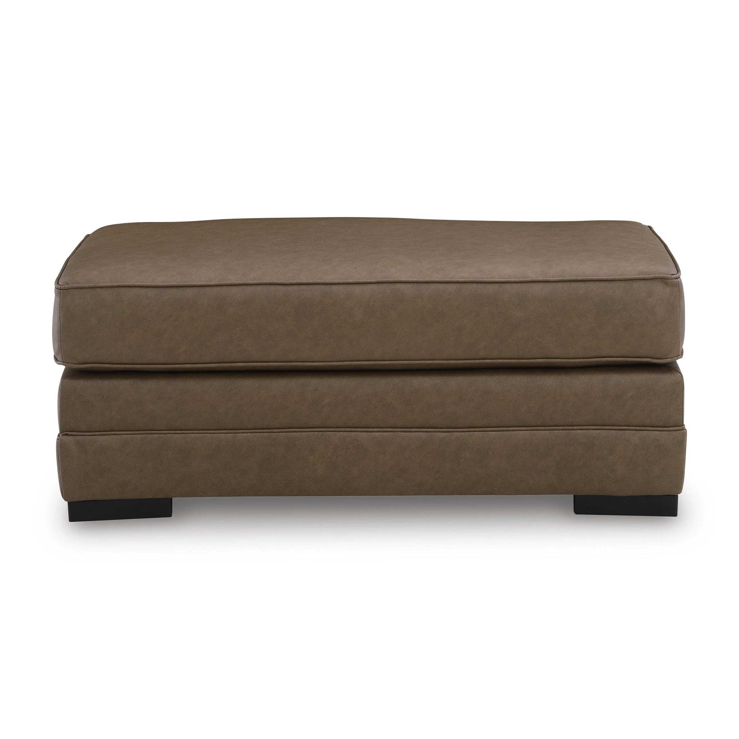 Benchcraft VillaCourt Leather Look Ottoman 7490914 - Image 2