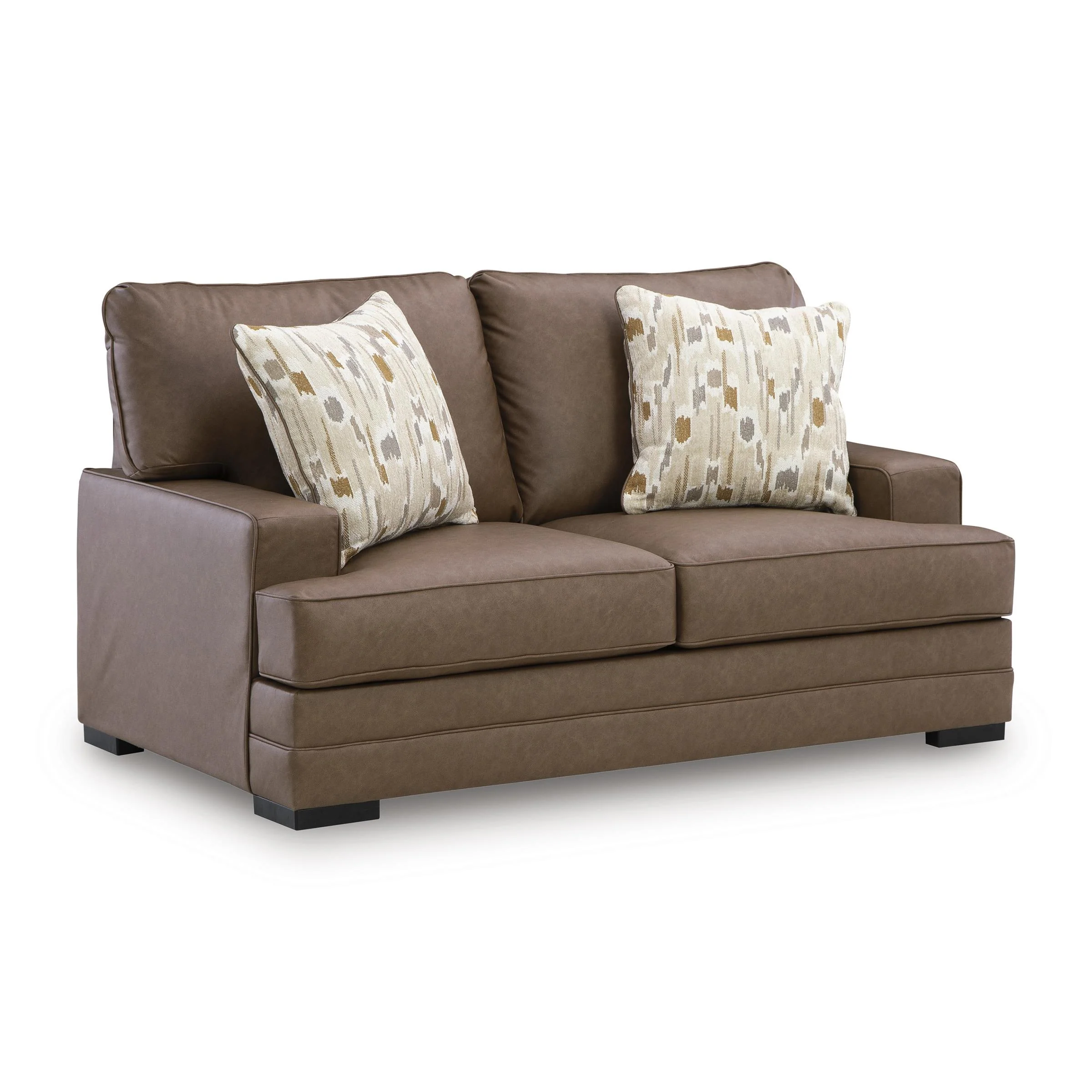 Benchcraft VillaCourt Stationary Leather Look Loveseat 7490935 - Image 1