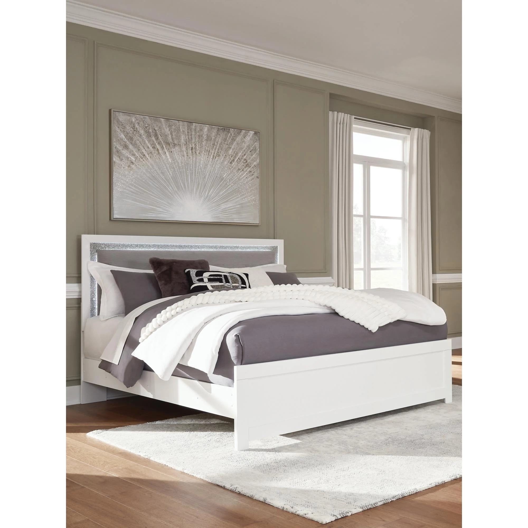 Signature Design by Ashley Maeling King Upholstered Panel Bed PCB1119-56/PCB1119-58/PCB1119-97 - Image 2