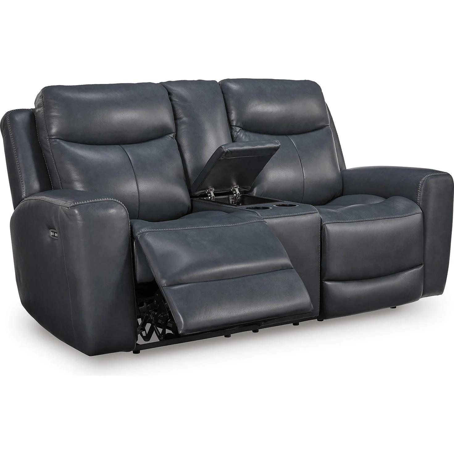 Signature Design by Ashley Next Move Power Reclining Leather Match Loveseat with Console PCU1210018 - Image 1