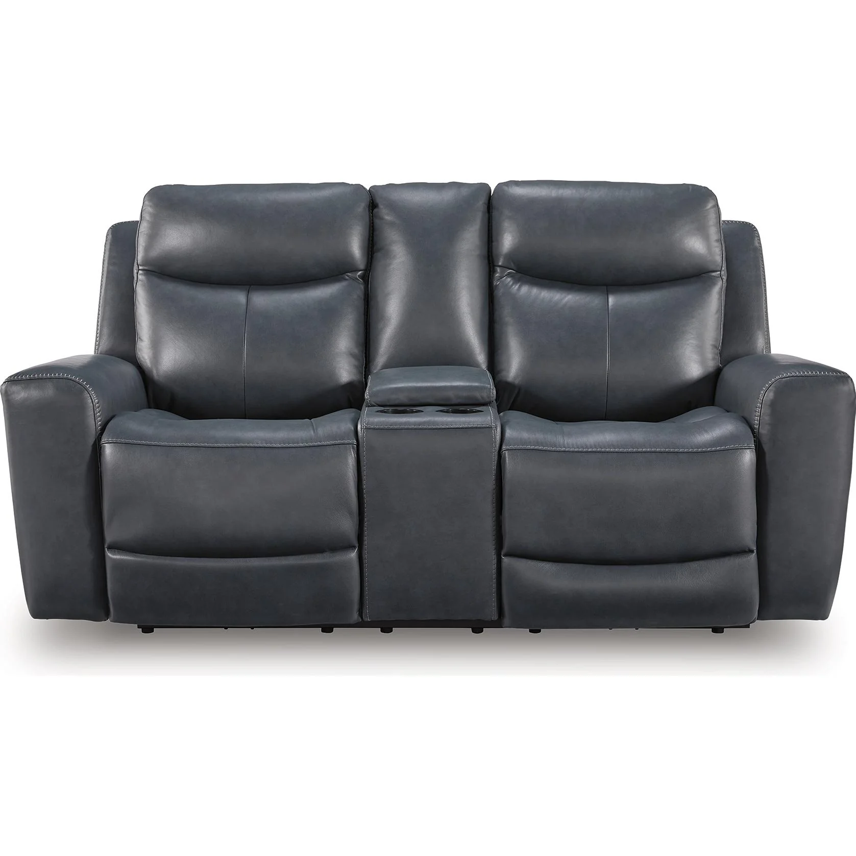 Signature Design by Ashley Next Move Power Reclining Leather Match Loveseat with Console PCU1210018 - Image 2
