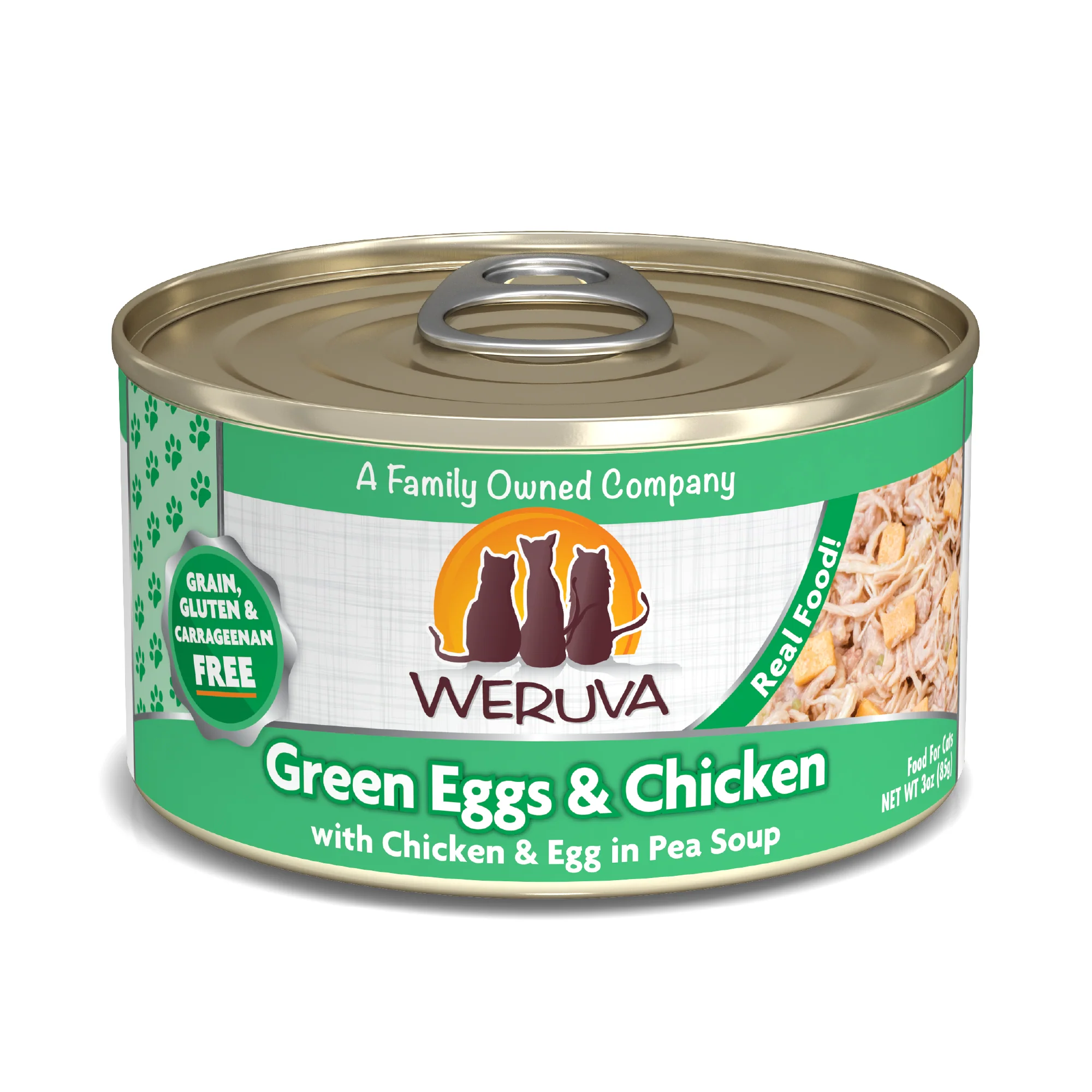 Weruva Classics 3oz Canned Cat food  Green Eggs & Chicken - Image 1