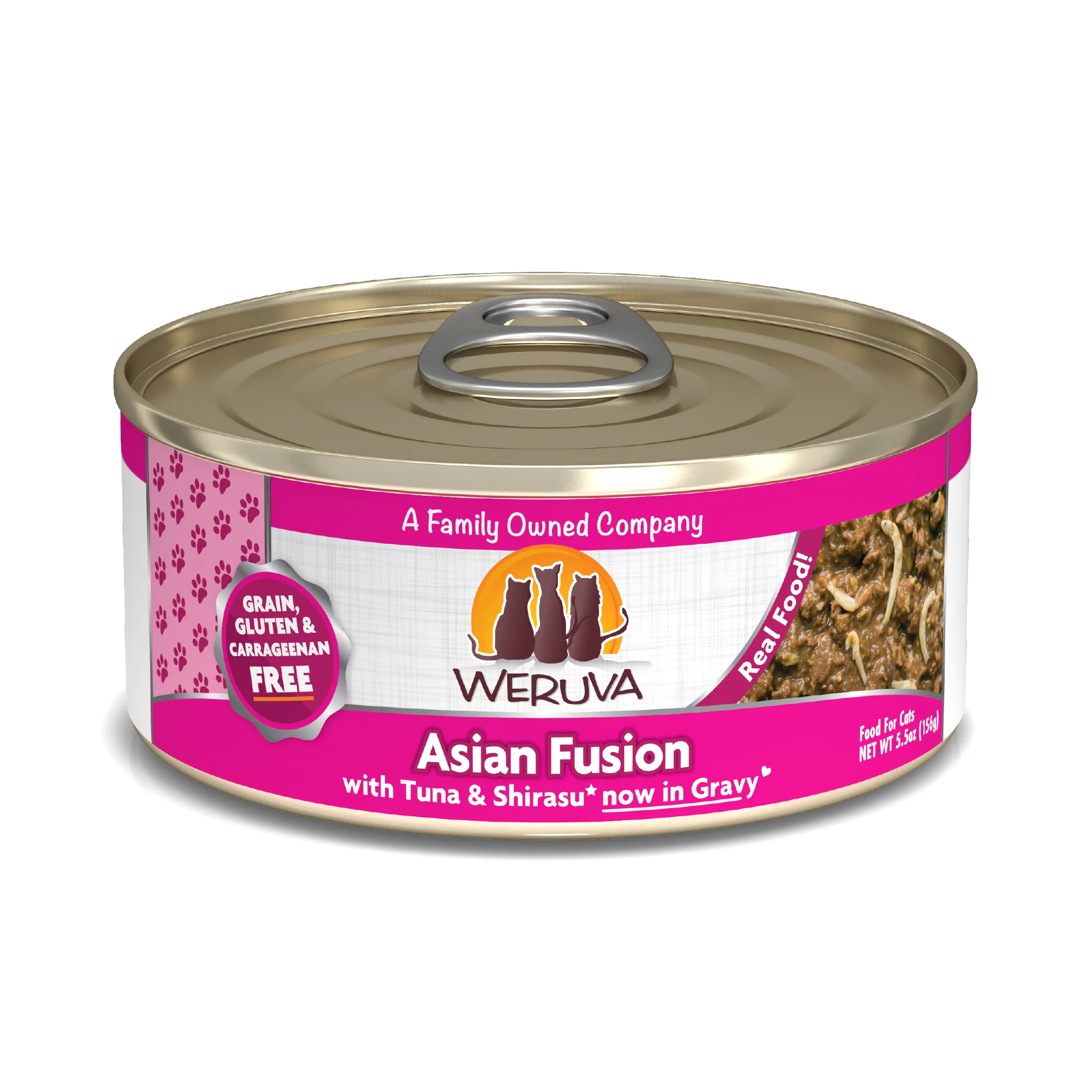 Weruva Classics 5.5oz Canned Cat food Asian Fusion with Tuna, Rice & Shirasu - Image 1