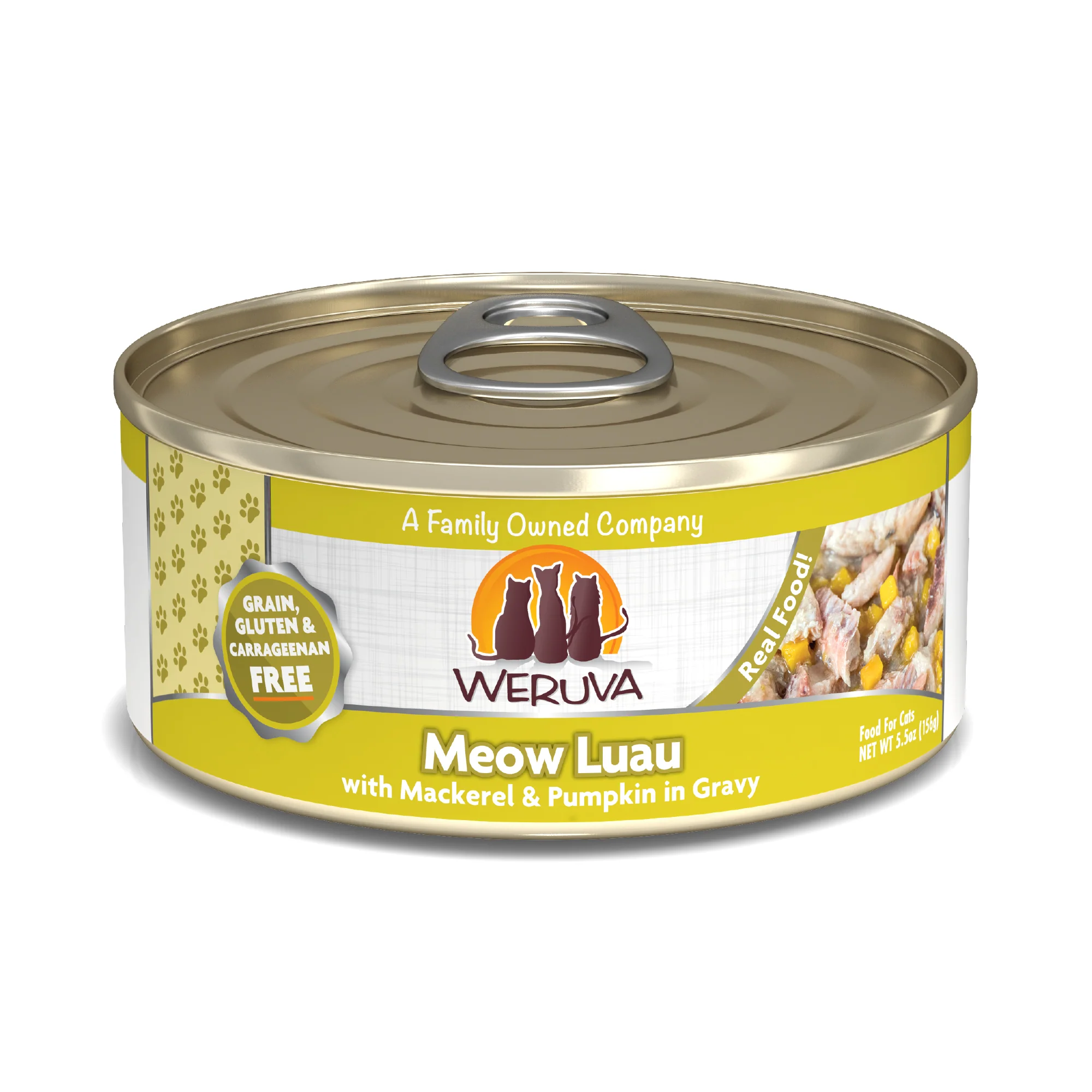 Weruva Classics 5.5oz Canned Cat food Meow Luau with Mackerel and Aloe - Image 1