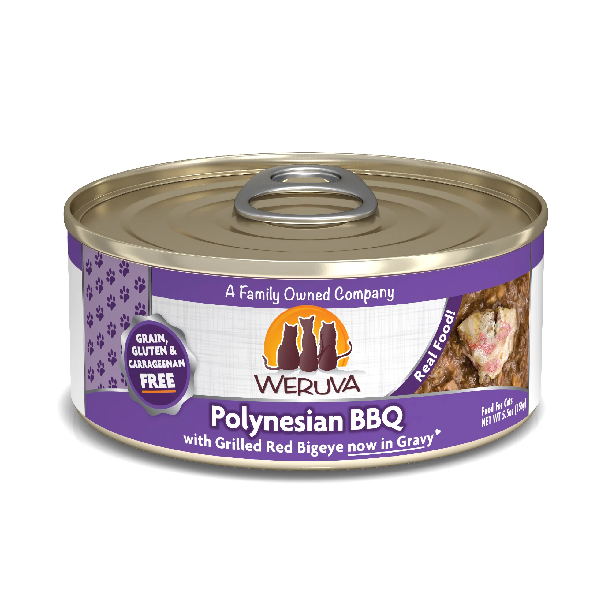 Weruva Polynesian BBQ with Grilled Red Big Eye Canned Cat Food - Image 1