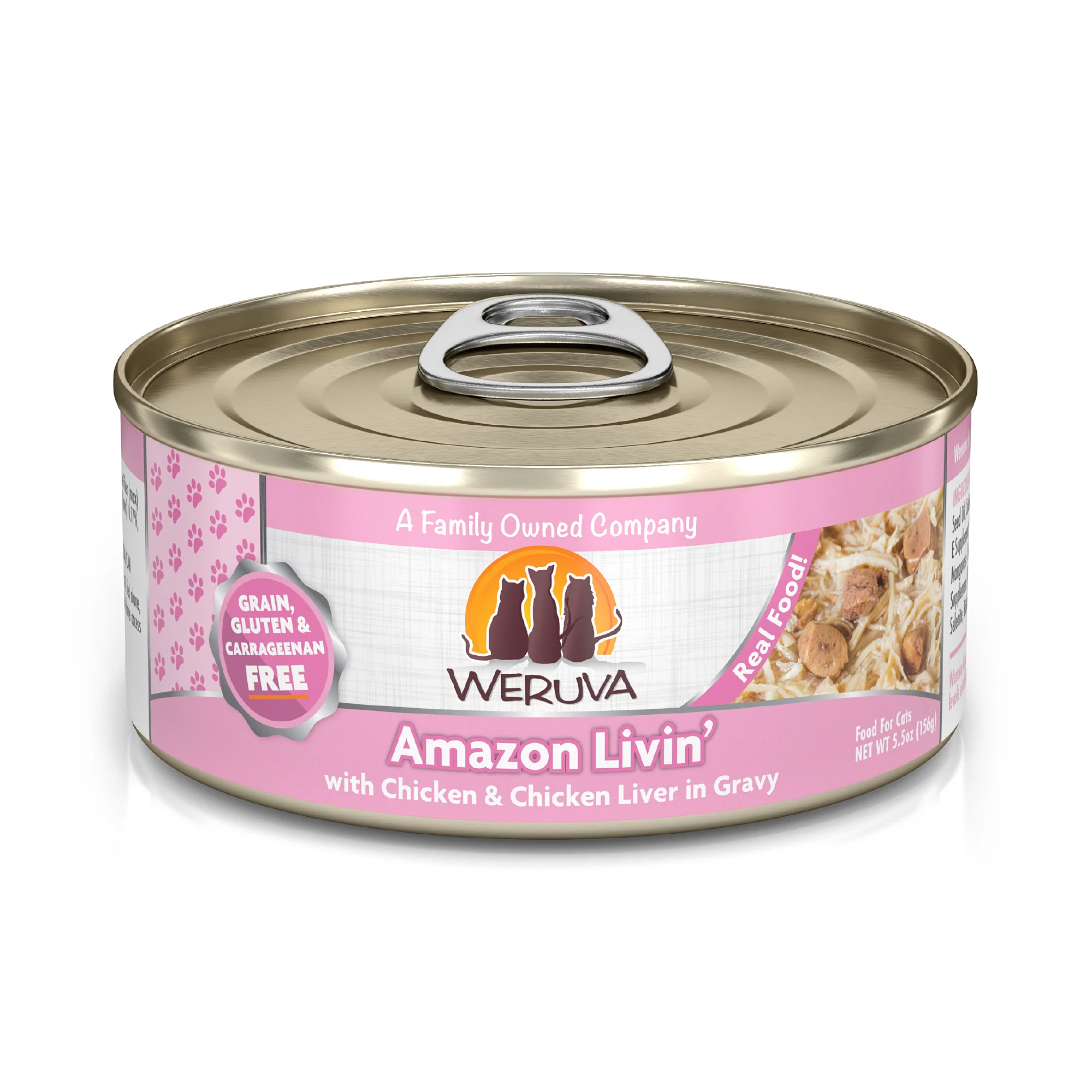 Weruva Classics 5.5oz Canned Cat food Amazon Livin - Nine Liver - Image 1