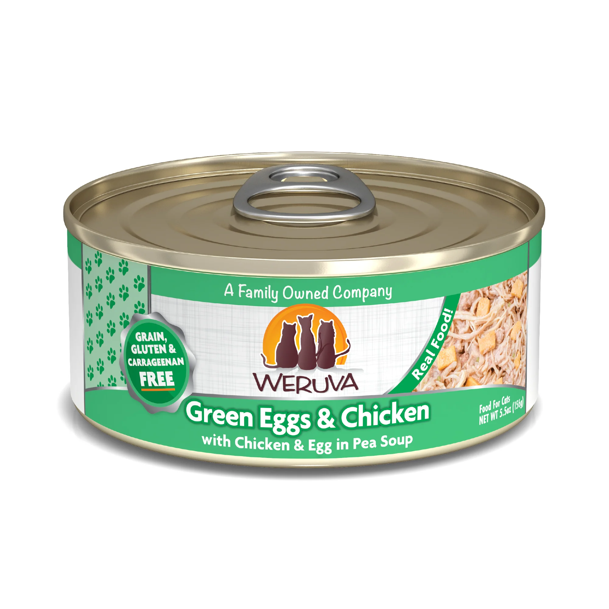 Weruva Classics 5.5oz Canned Cat food Green Eggs & Chicken - Image 1