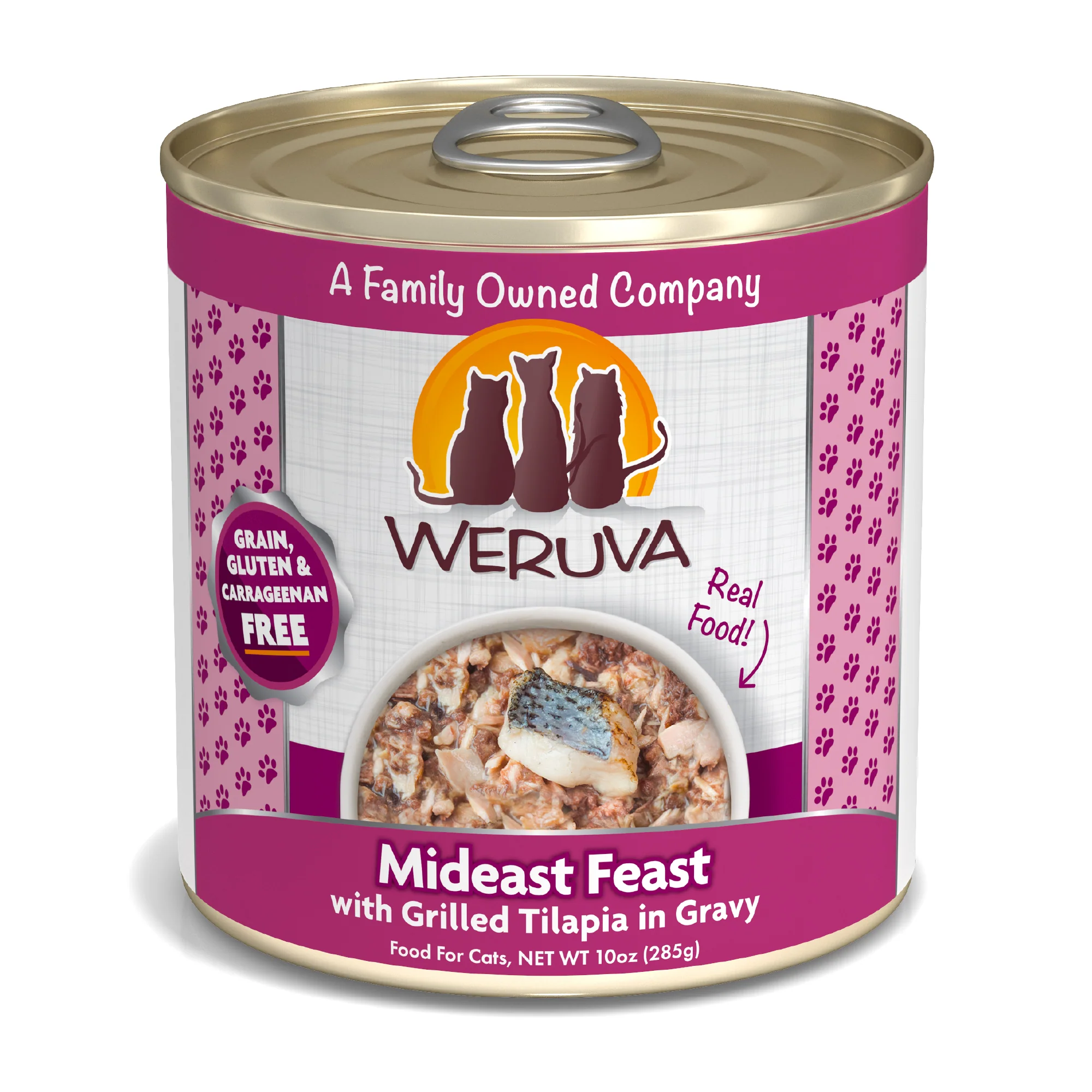 Weruva Classics 10oz Canned Cat food Mideast Feast with Grilled Tilapia - Image 1