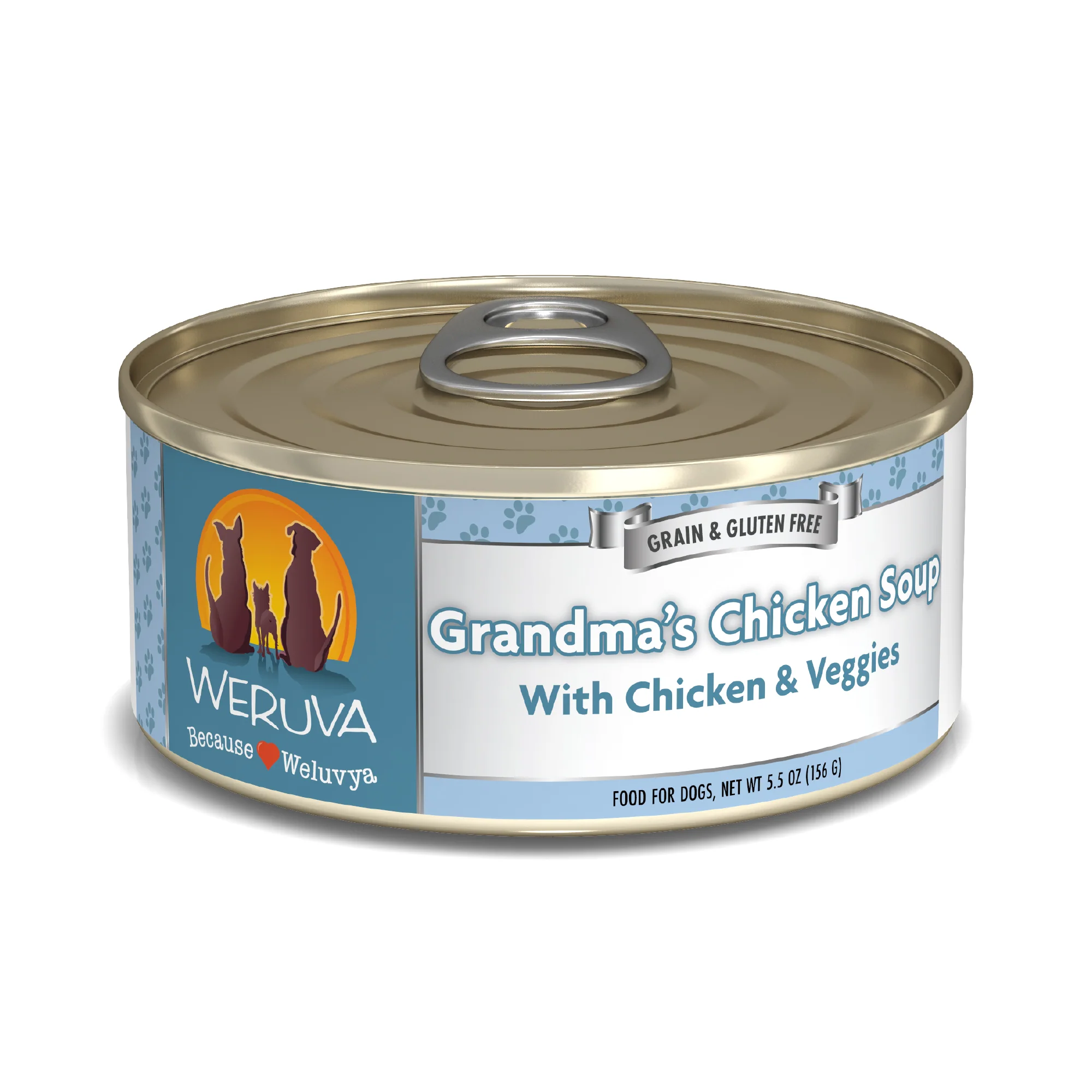 Weruva Classic Dog food 5.5oz Can Grandmas Chicken Soup - Image 1