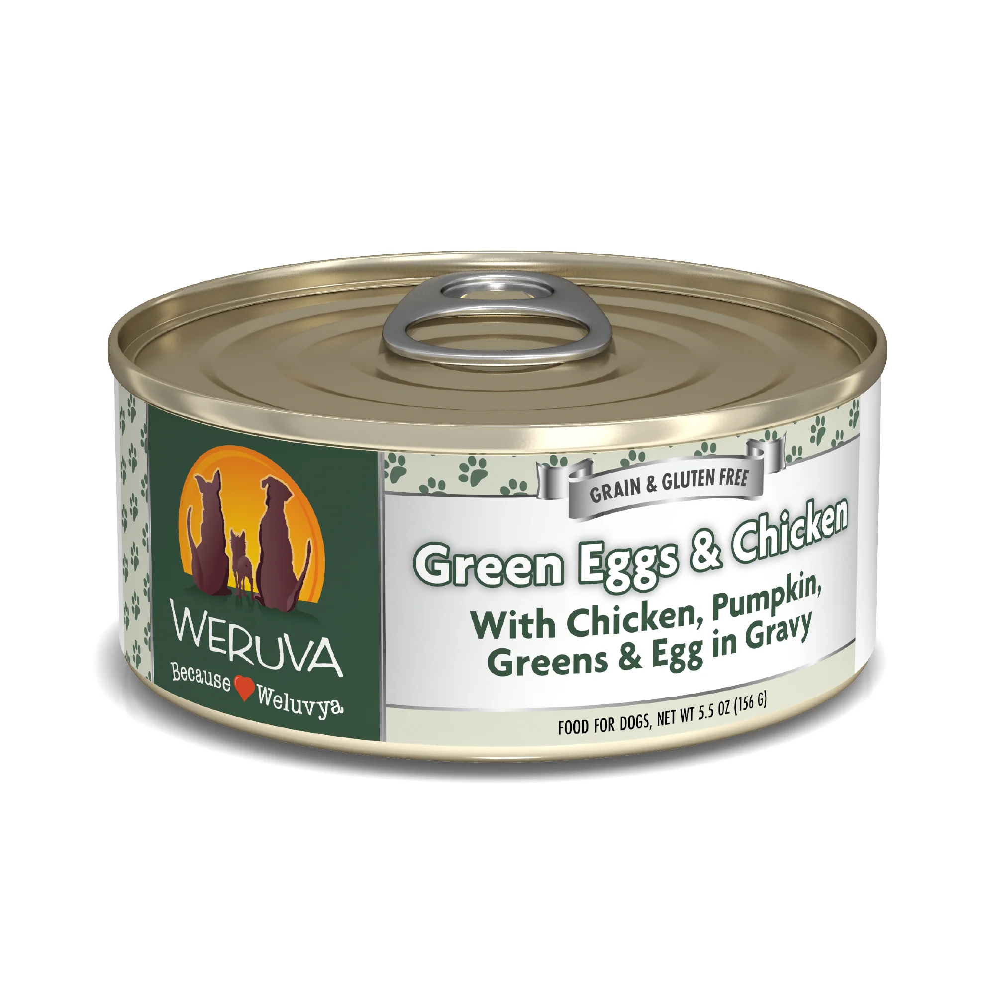 Weruva Classic Dog food 5.5oz Can Green Eggs and Chicken - Image 1