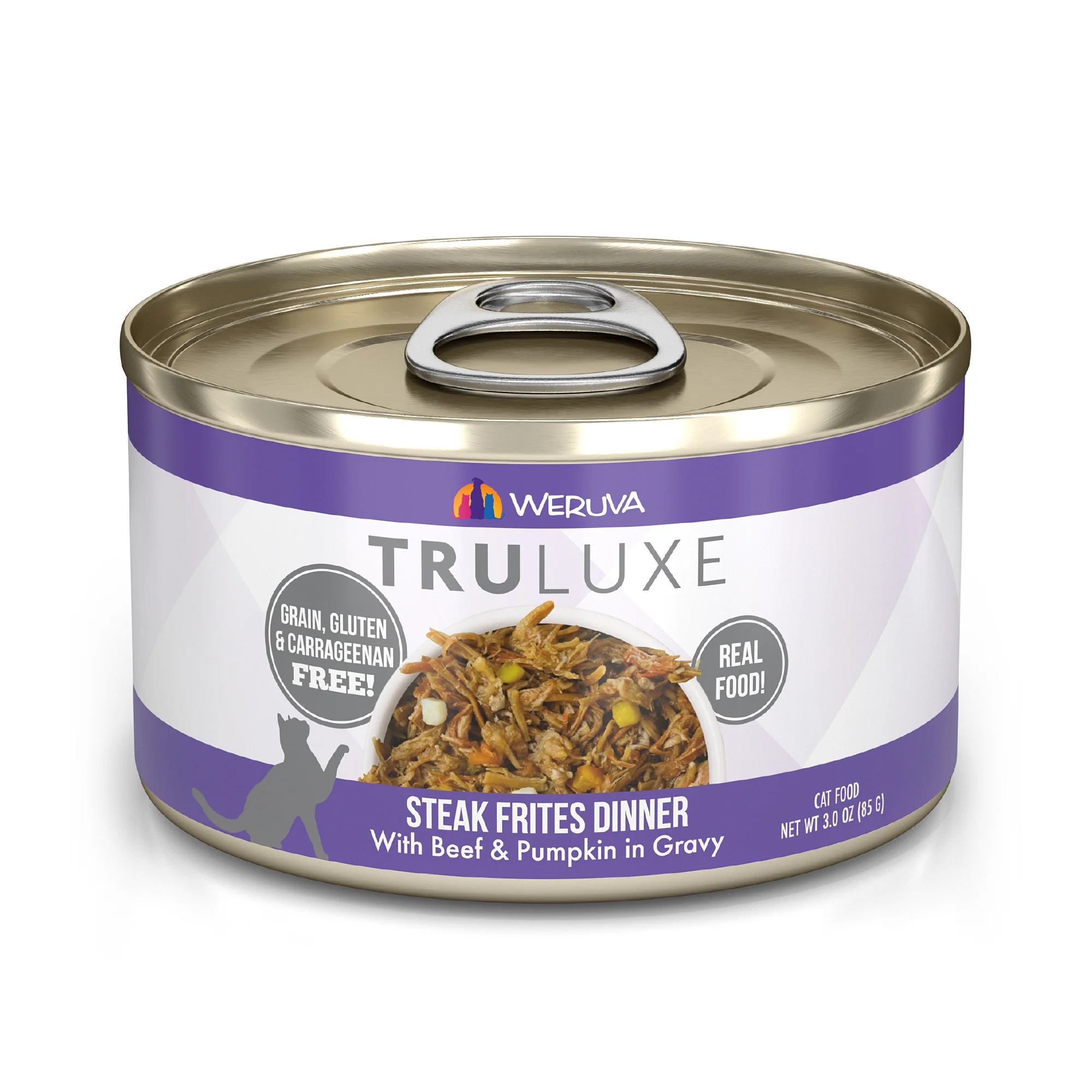 Weruva Truluxe Cat food 3oz Can Steak Frites Cat Food - Image 1