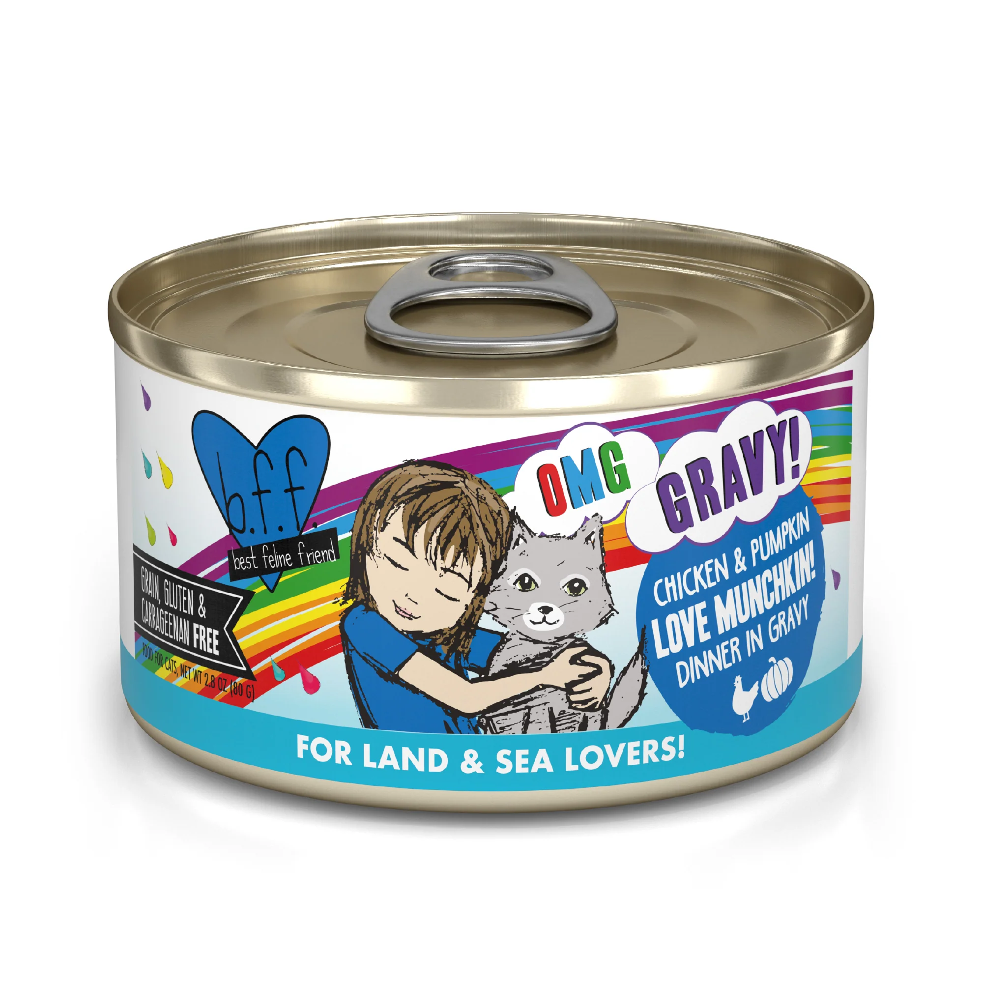 Weruva B.F.F. Oh My Gravy 2.8oz Canned Cat food Love Munchkin - Image 1